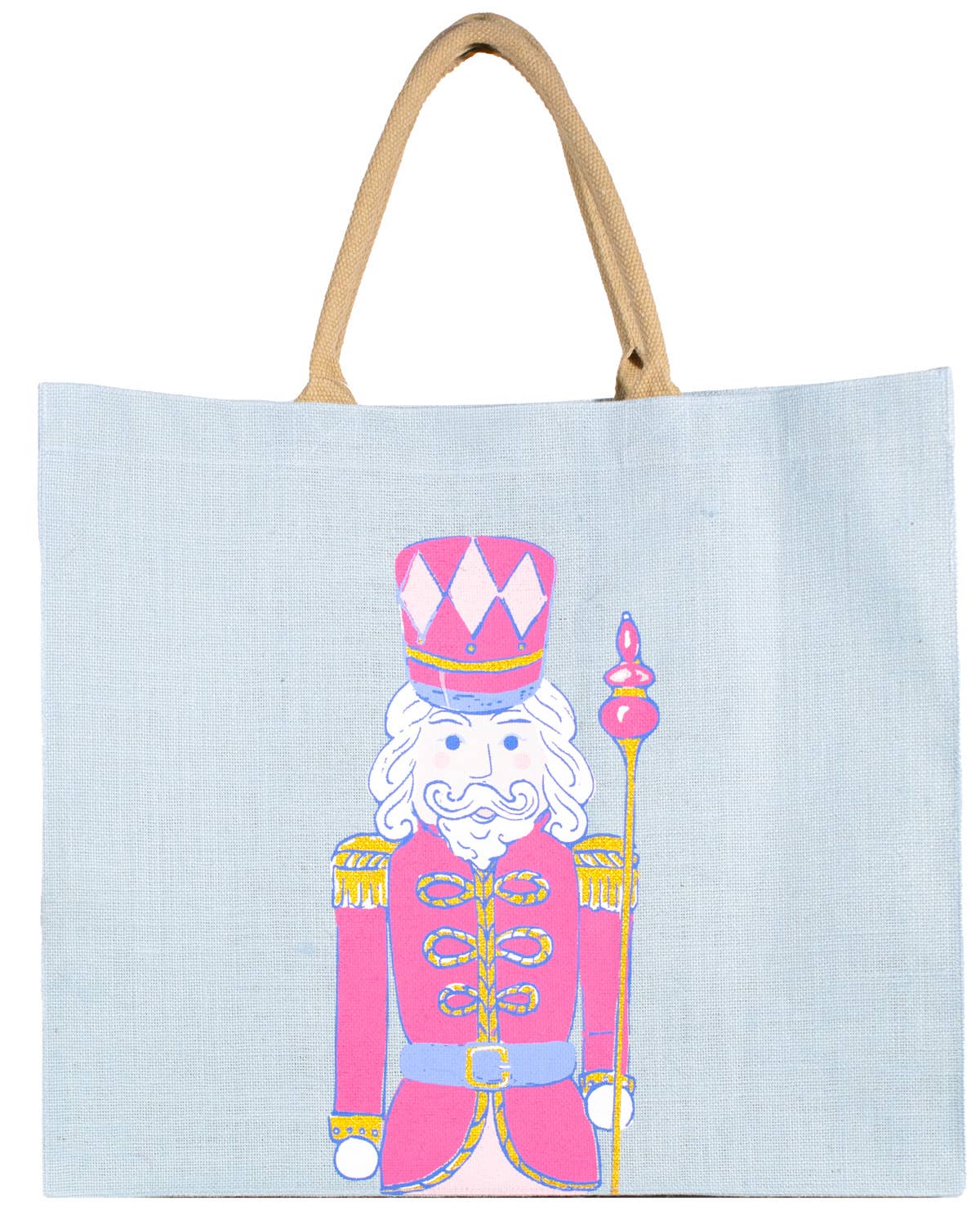The Royal Standard - Candy Nutcracker Carryall Tote Sky/Pink/White 22x19x8