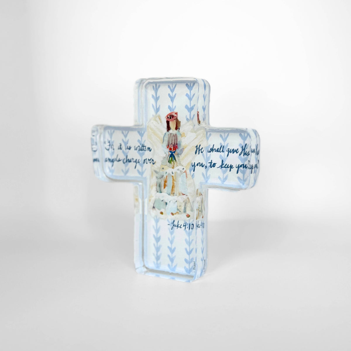 Lauren Dunn - Angels to Watch Over Us Acrylic Cross