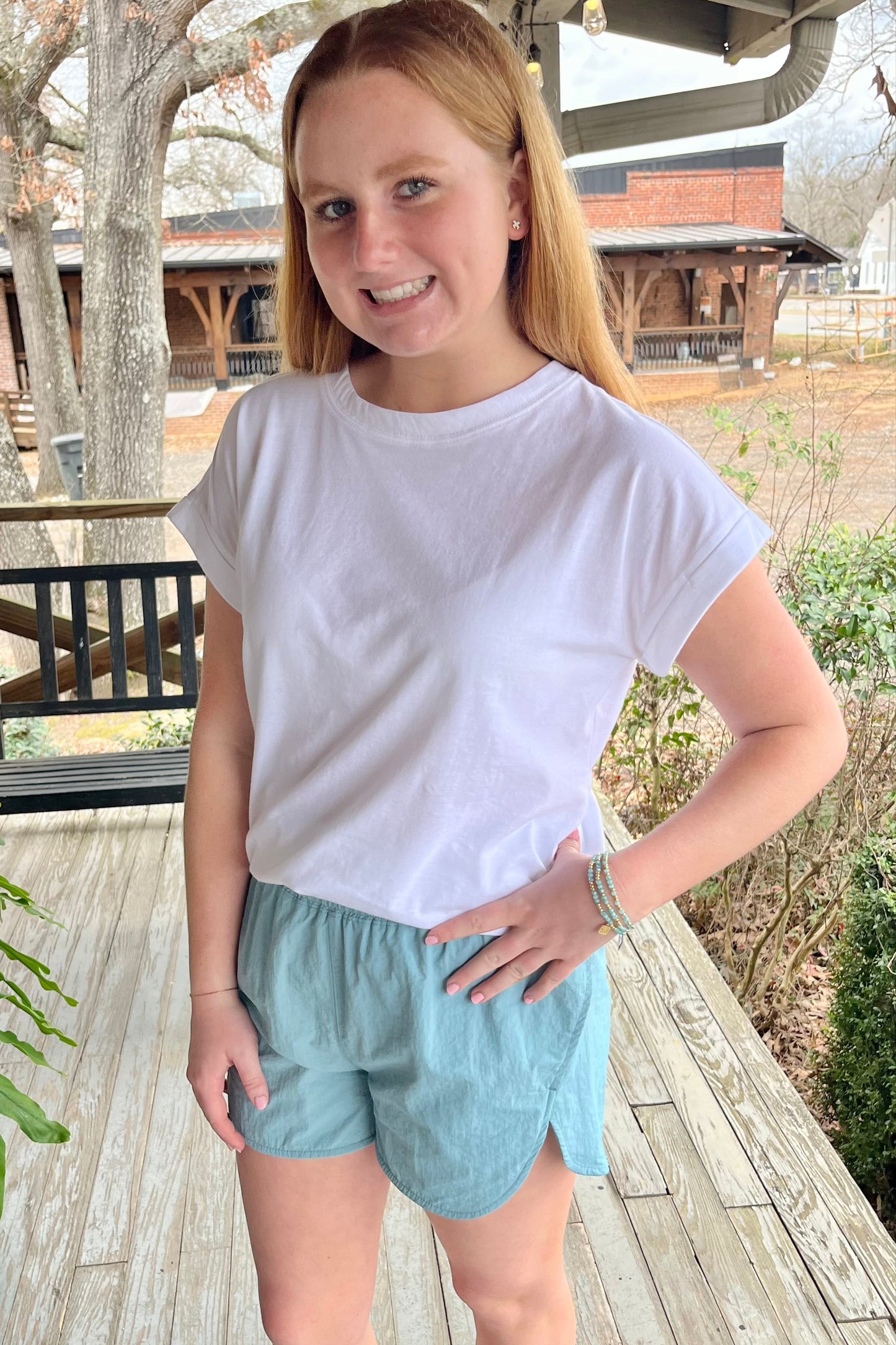 SALE Ava Windbreaker Athletic Short (Mint)