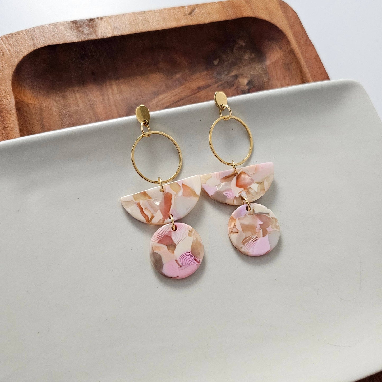 Spiffy & Splendid - Wren Earrings - Peachy Pink // Jewelry, Gifts
