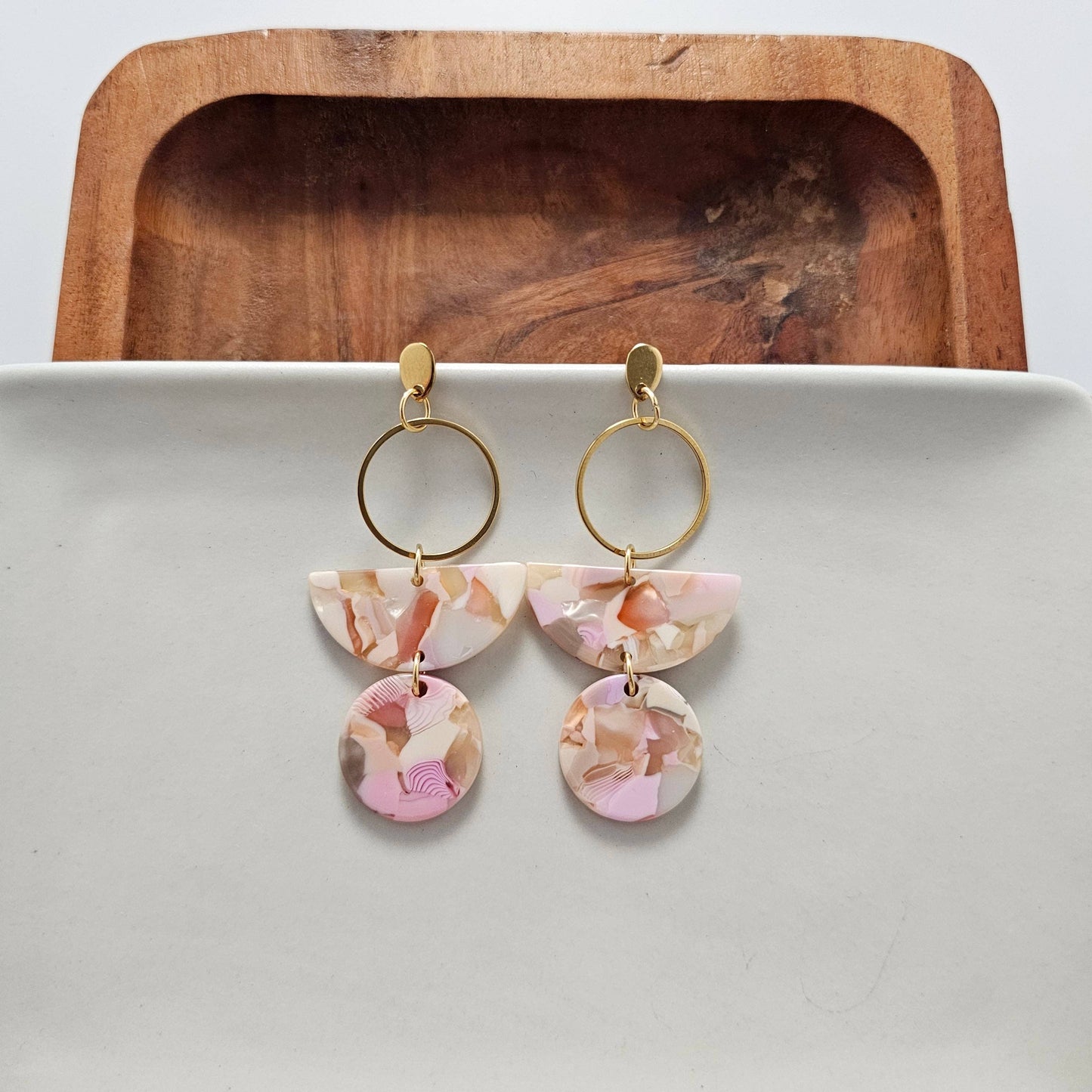 Spiffy & Splendid - Wren Earrings - Peachy Pink // Jewelry, Gifts