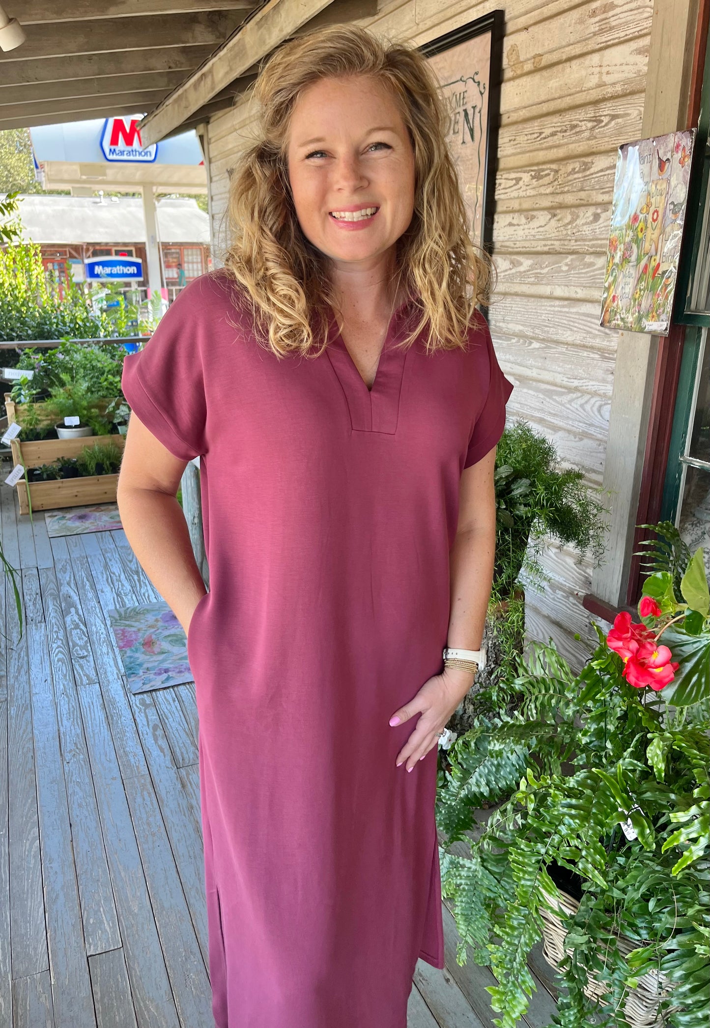 Burgundy Lola Dress