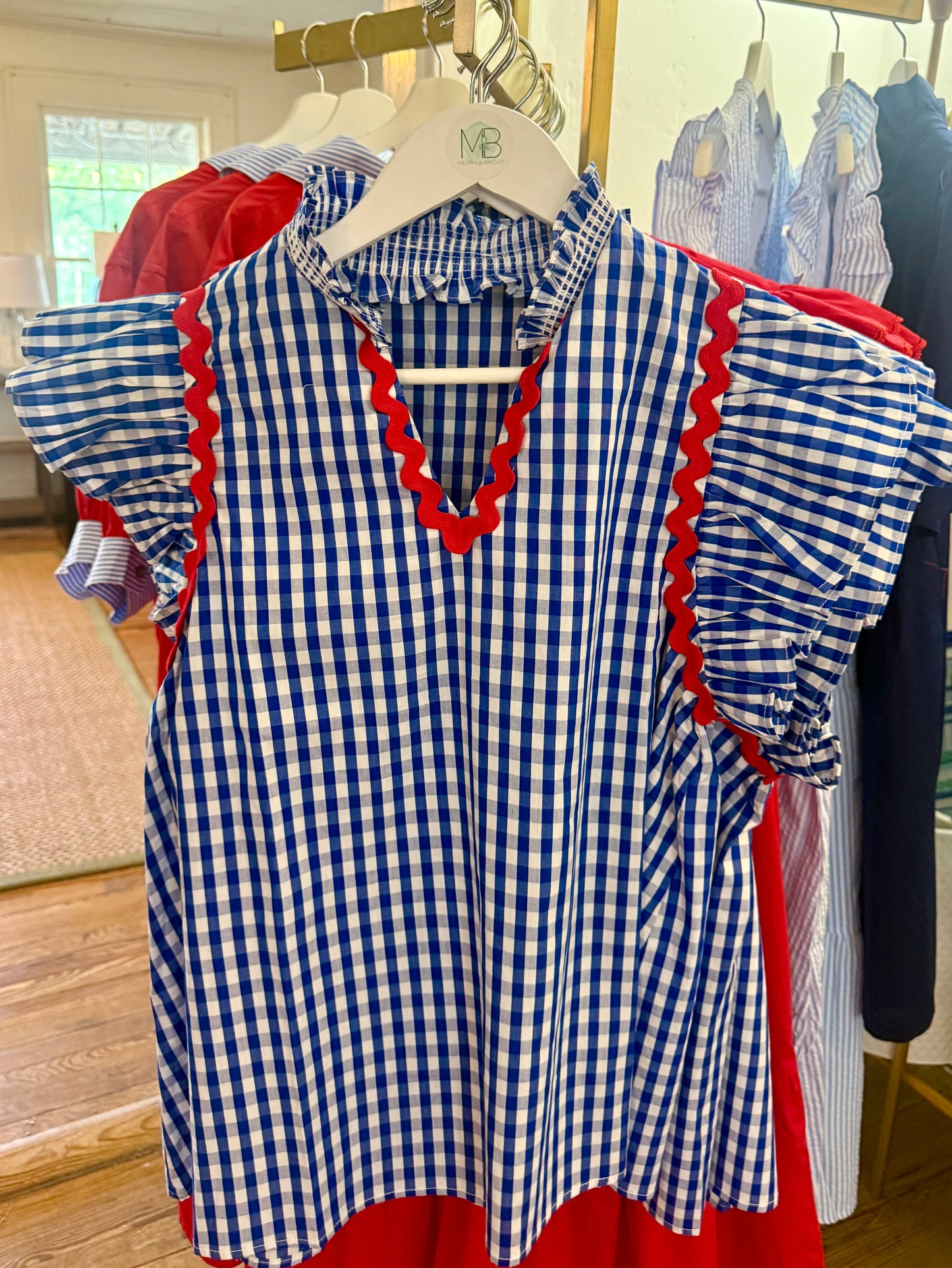 Betsy Gingham Top | Navy