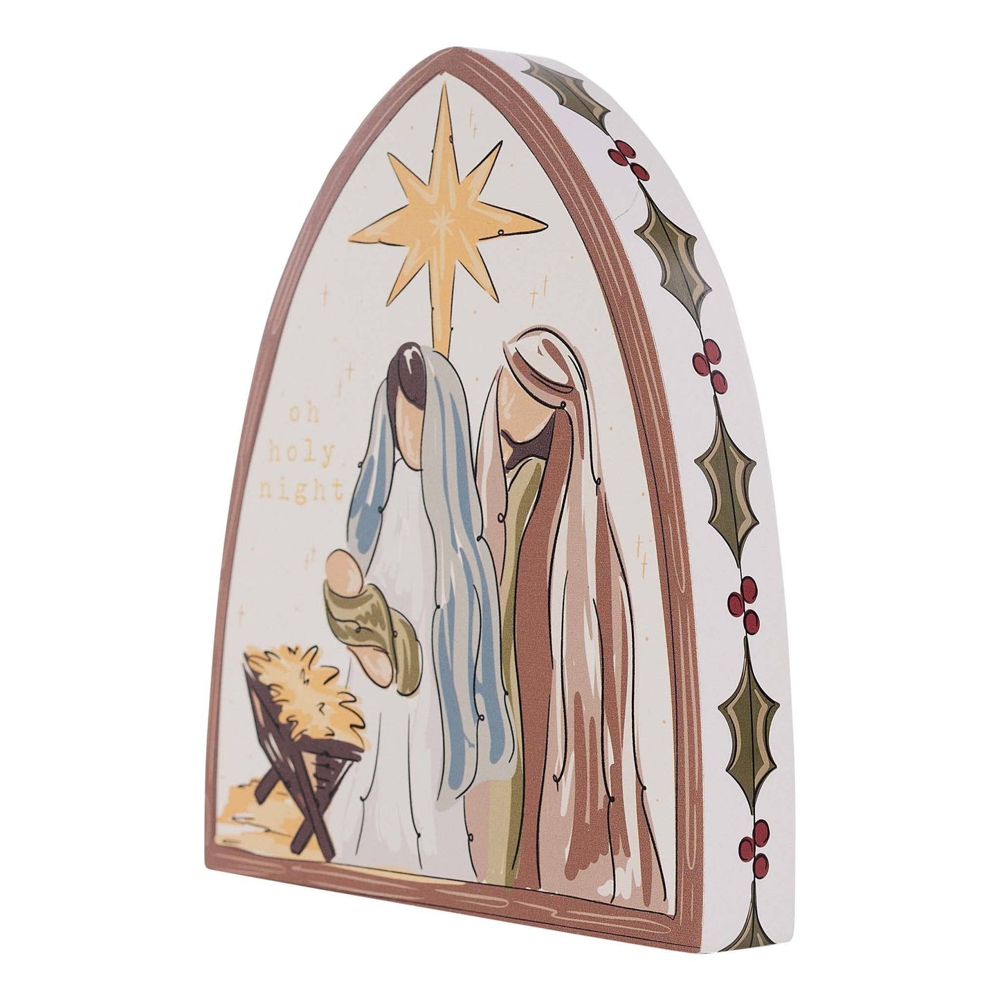 Glory Haus - Neutral Nativity Wood Block
