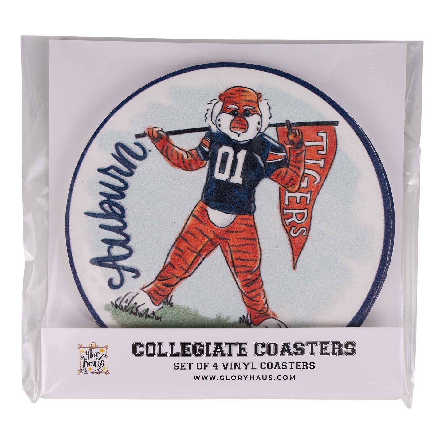 Glory Haus - Auburn Mascot Coaster Set/4