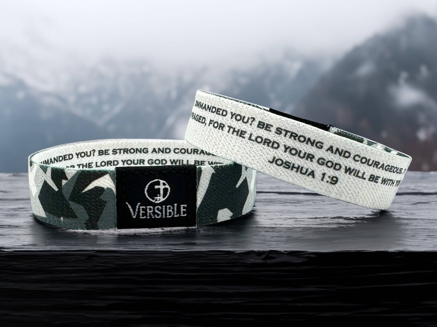 Versible - Stone Camo / Joshua 1:9 Wristband: X-Small