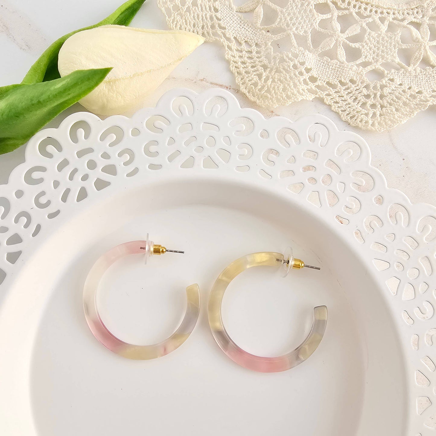 Spiffy & Splendid - Camy Hoops - Spring Spritz // Spring Earrings, Jewelry