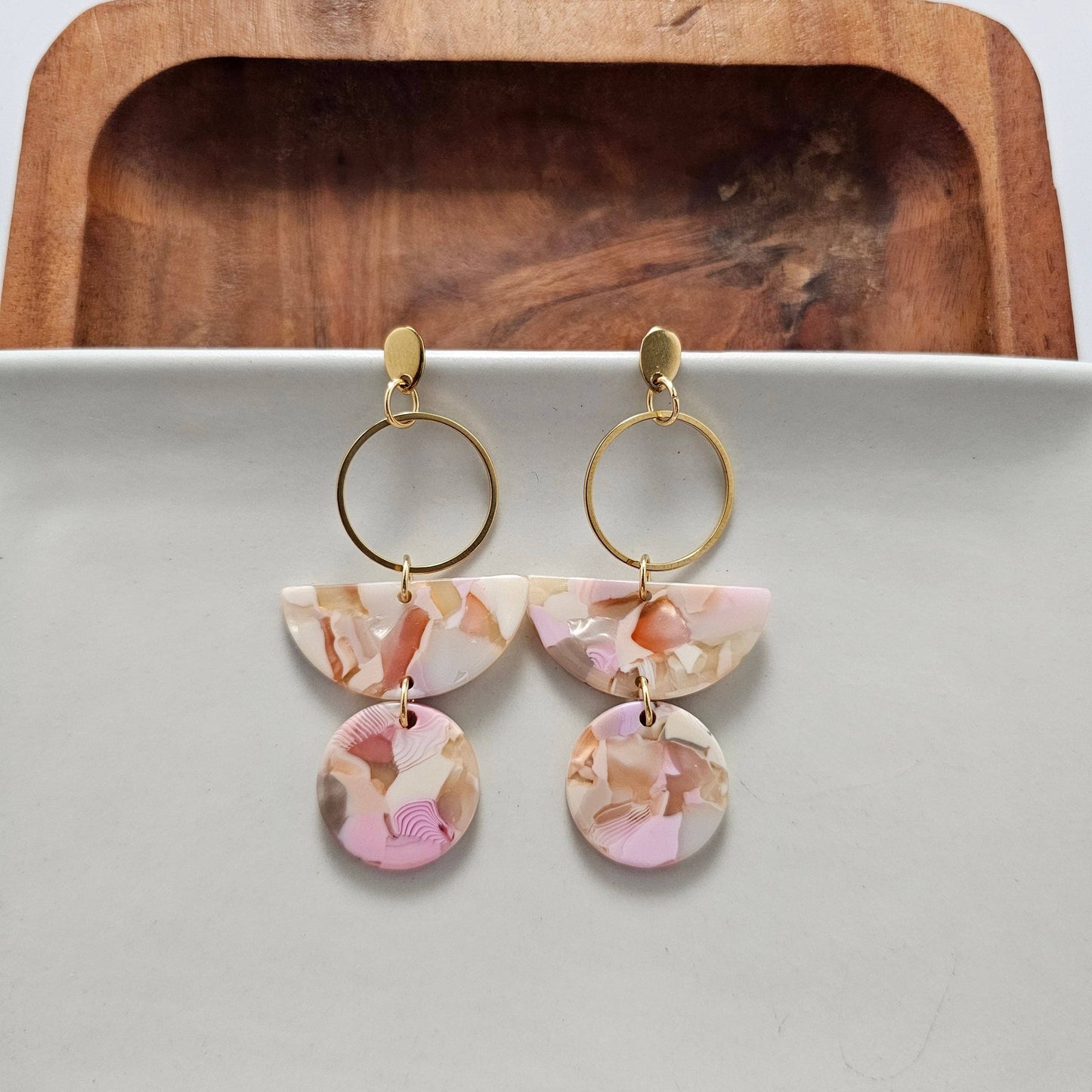 Spiffy & Splendid - Wren Earrings - Peachy Pink // Jewelry, Gifts