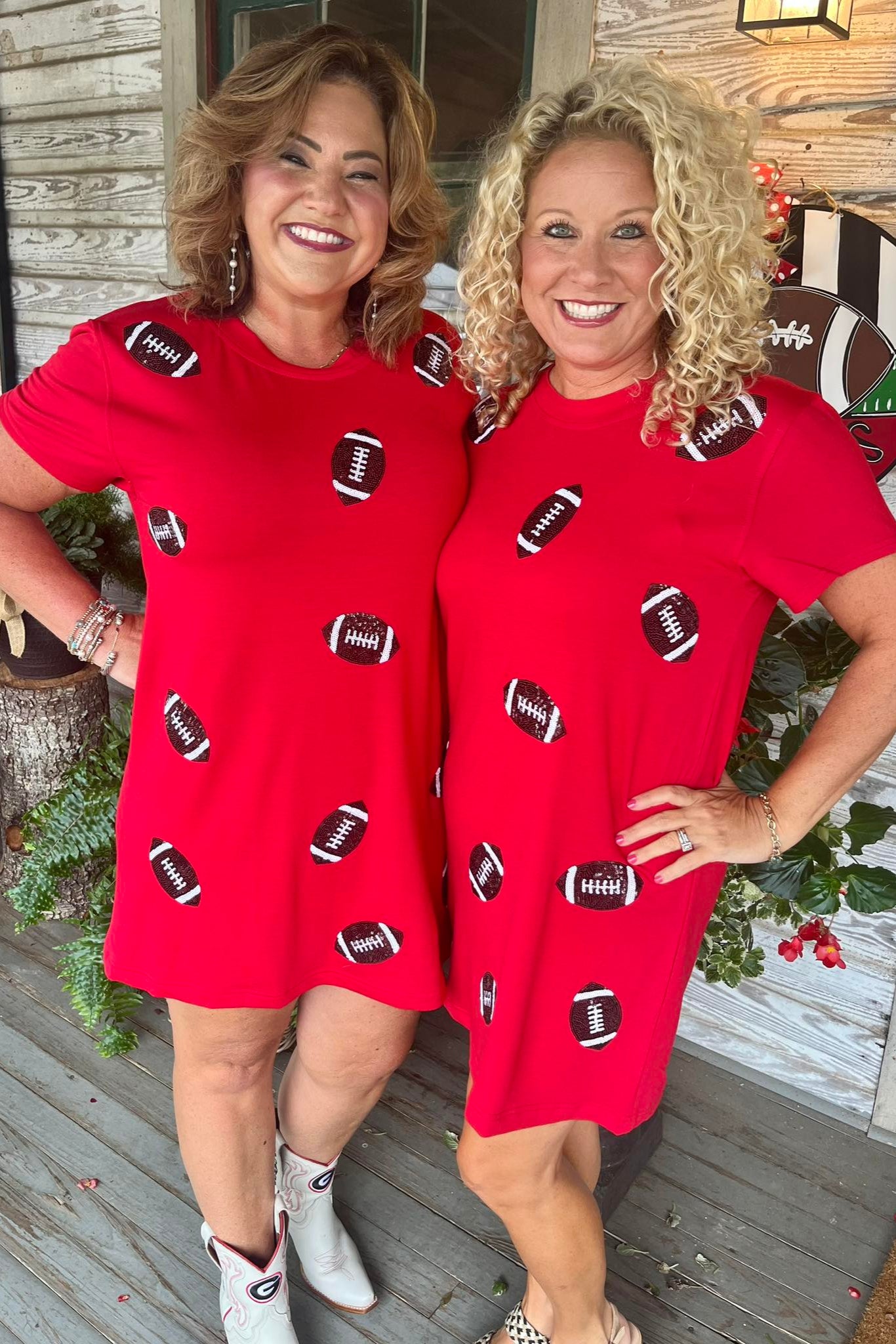 SALE Mary Square Sequin Football T Shirt Dress