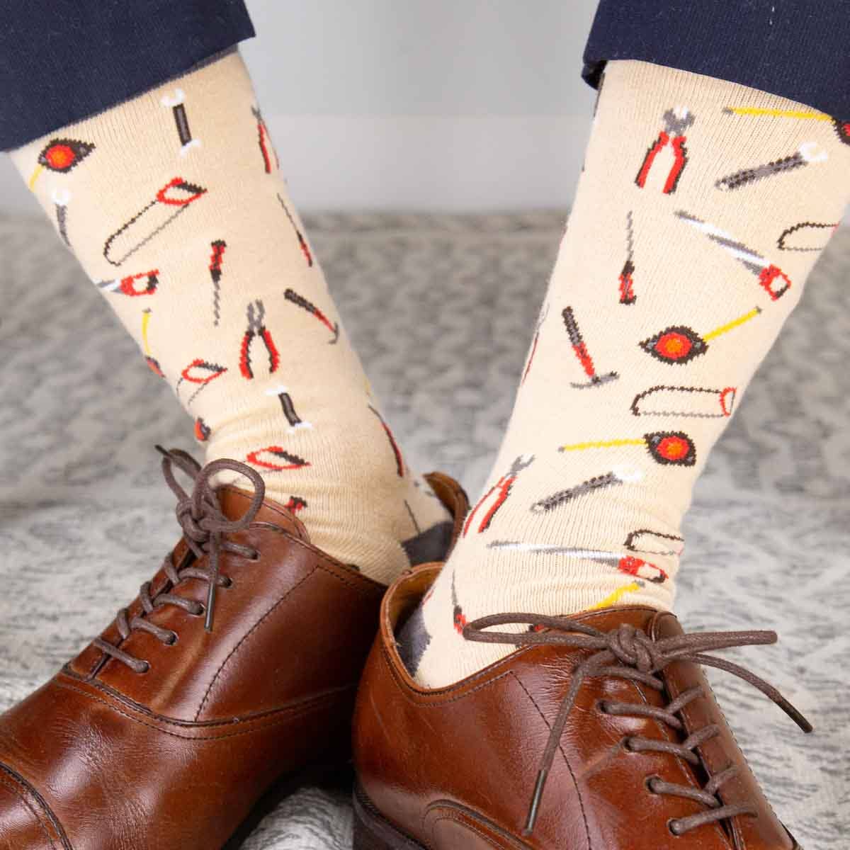 The Royal Standard - Men's Handyman Socks Tan/Gray One Size