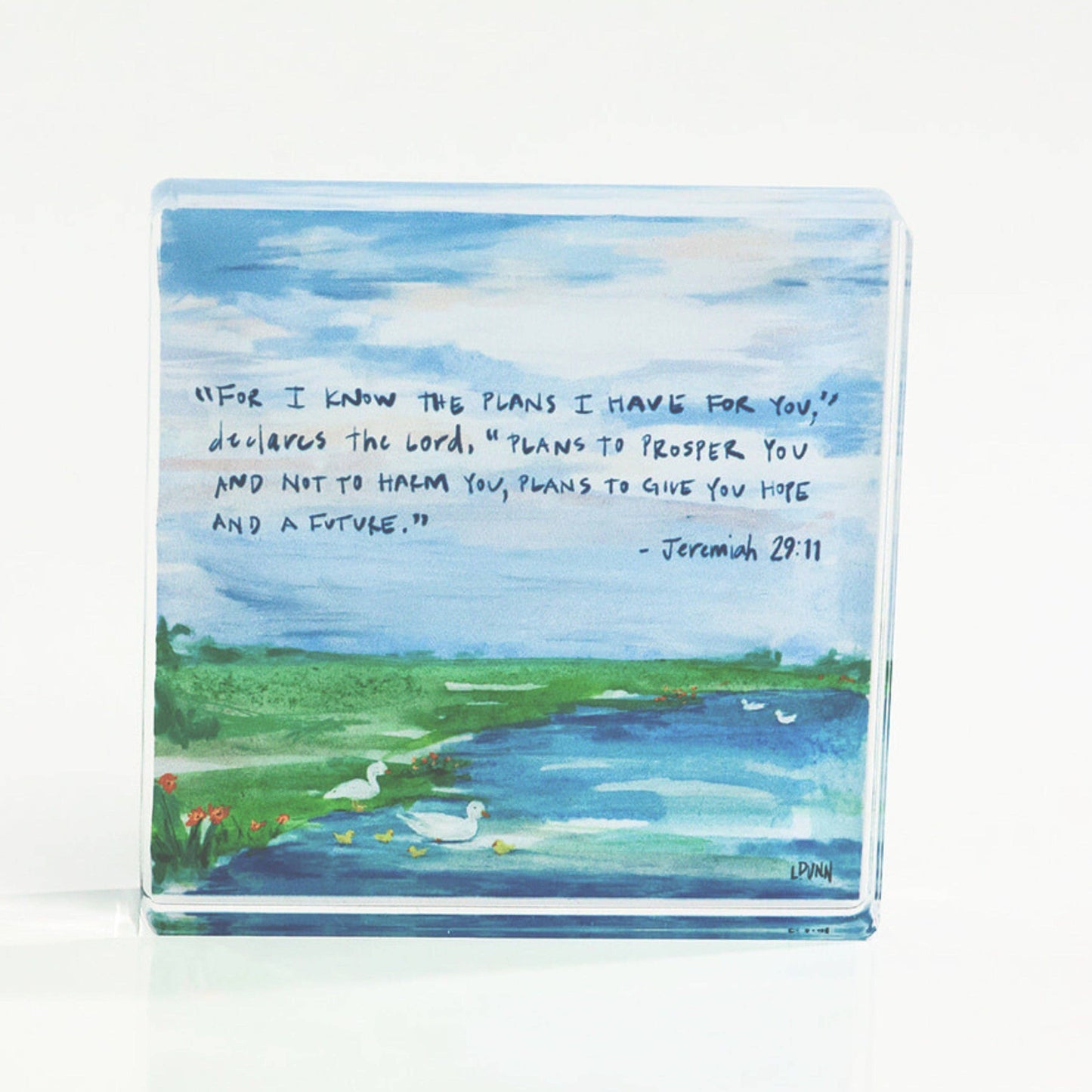 Lauren Dunn - Jeremiah 29:11 Acrylic Scripture Block