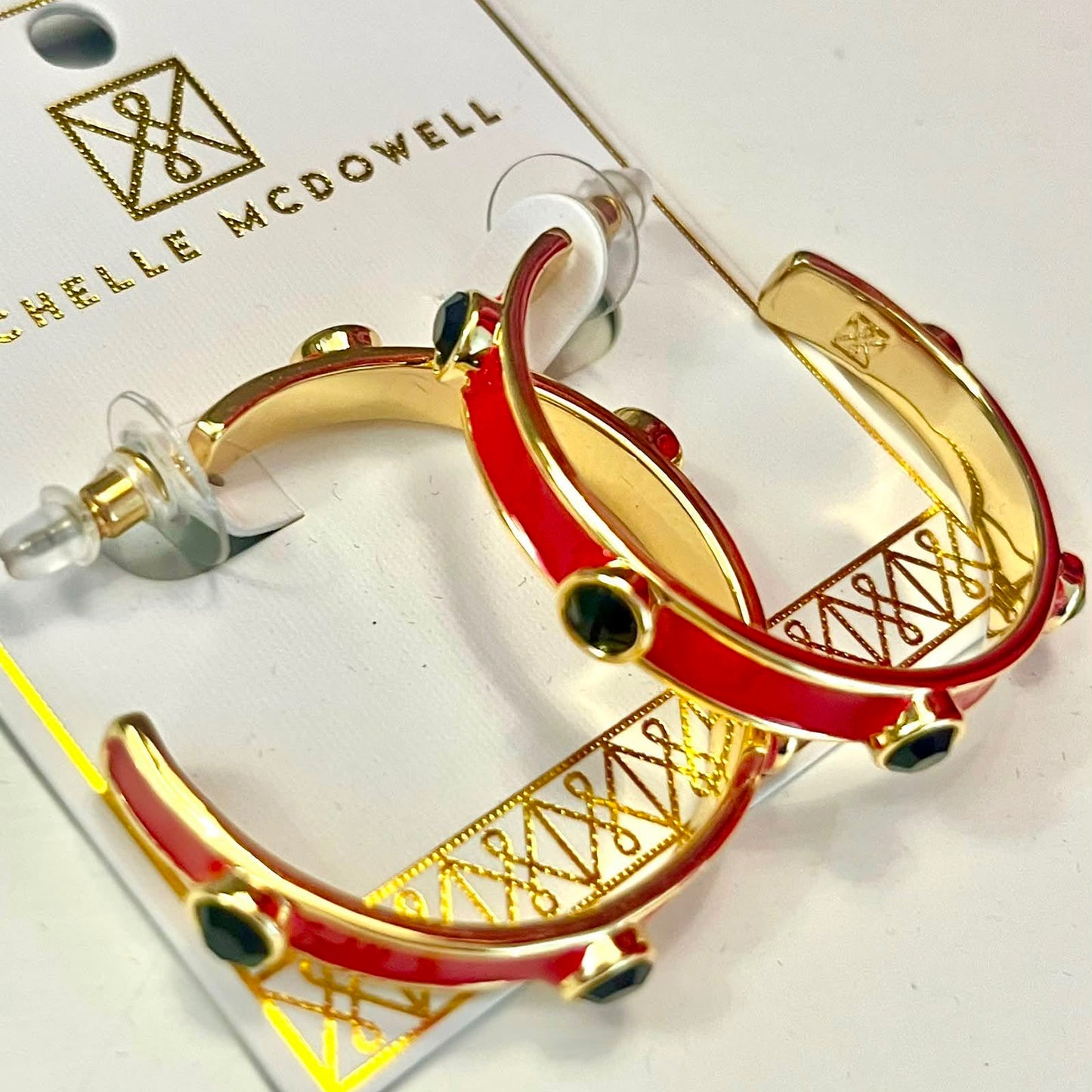Michelle McDowell Katherine Earrings Red & Black