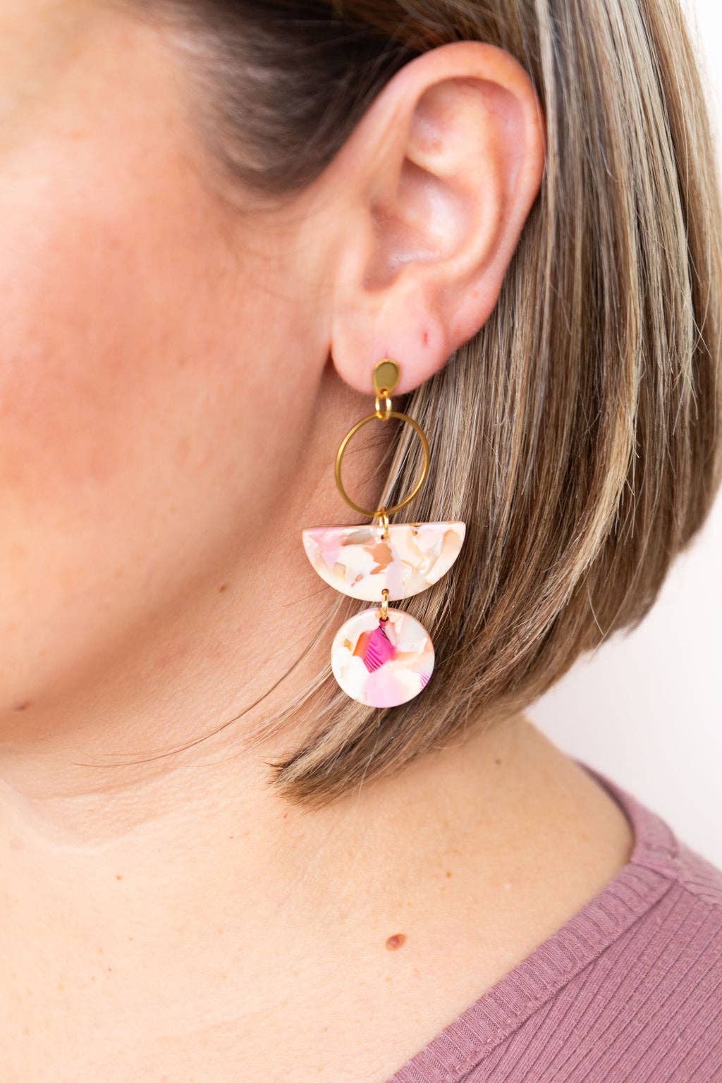 Spiffy & Splendid - Wren Earrings - Peachy Pink // Jewelry, Gifts