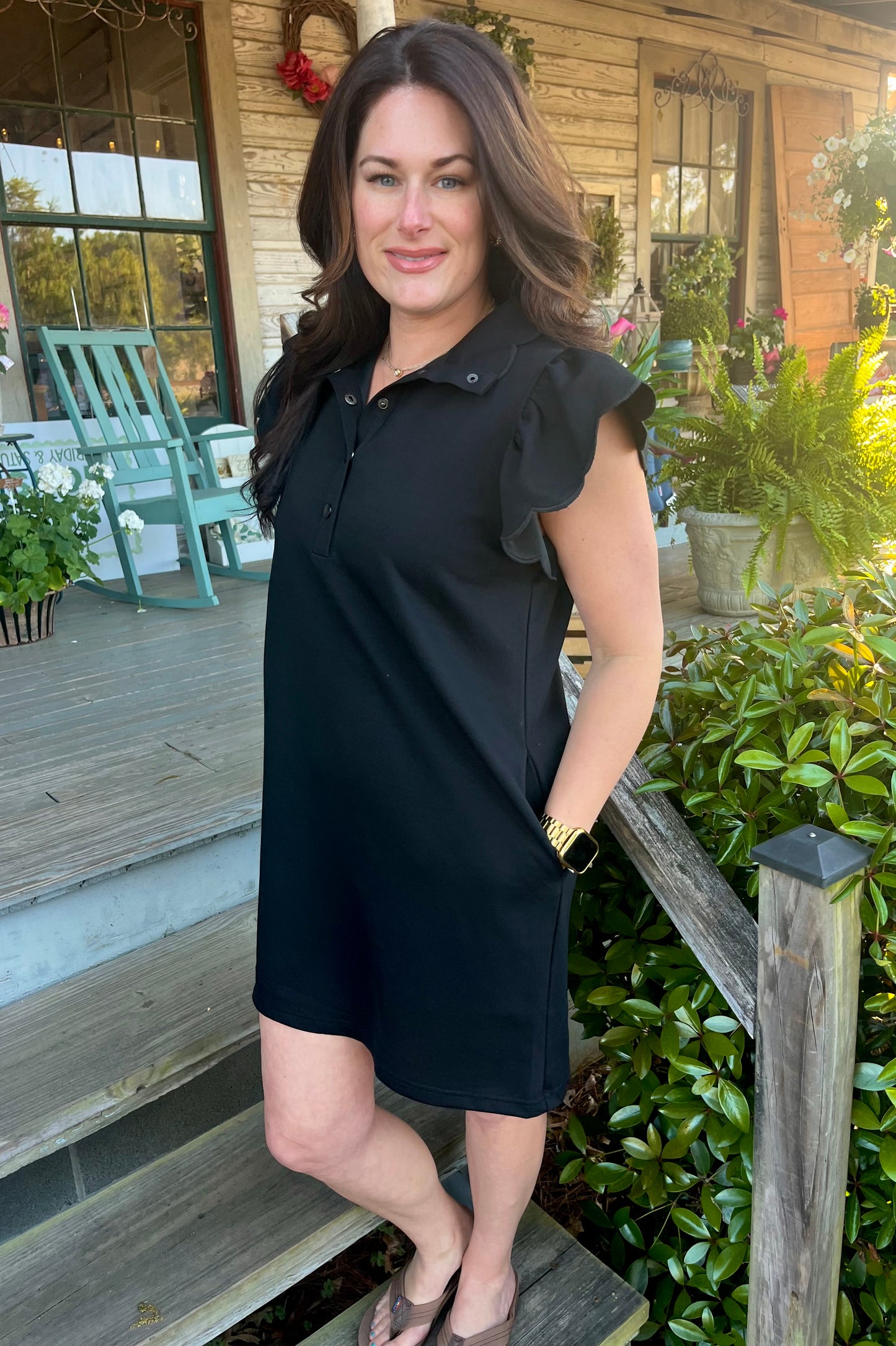 Black Scallop Dress