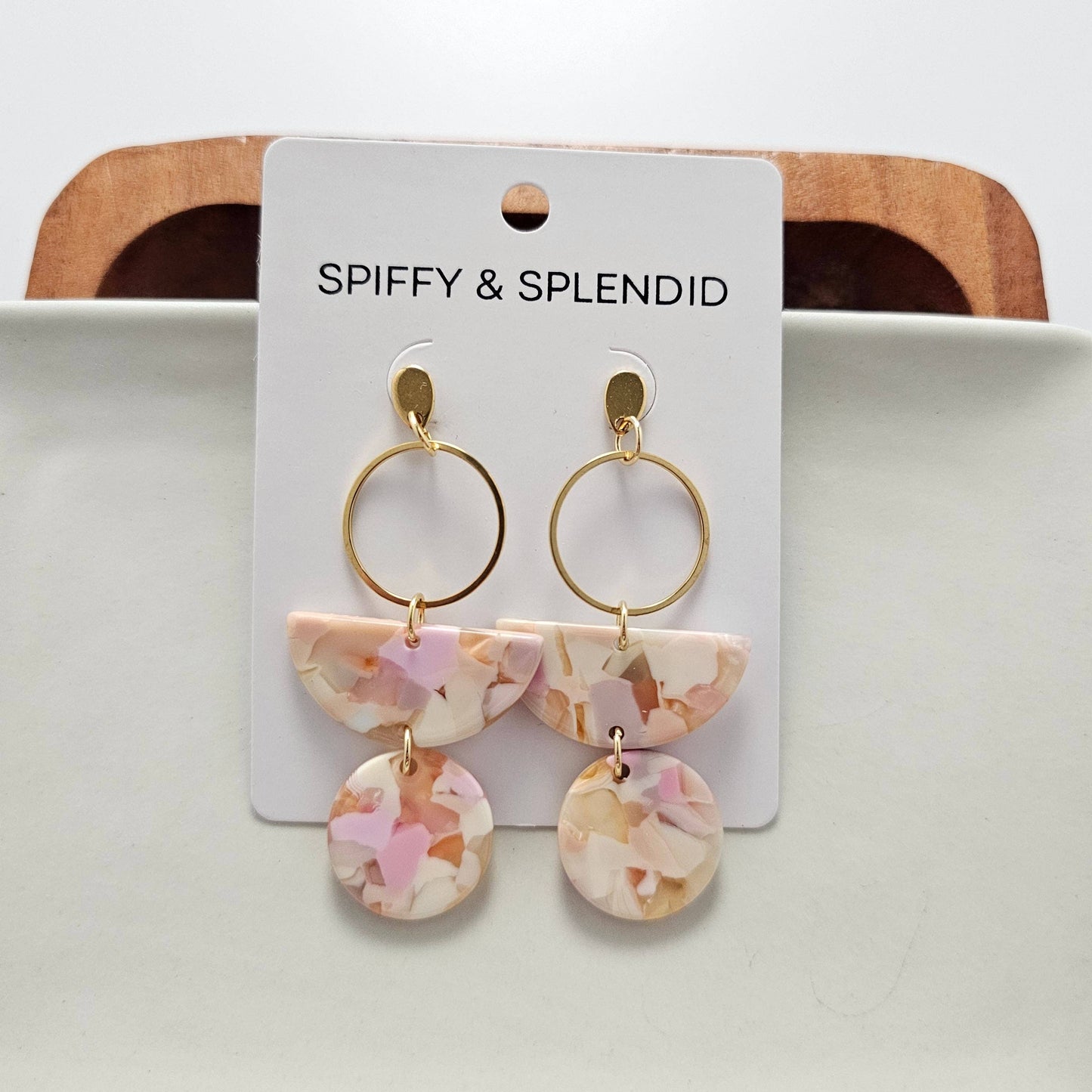 Spiffy & Splendid - Wren Earrings - Peachy Pink // Jewelry, Gifts