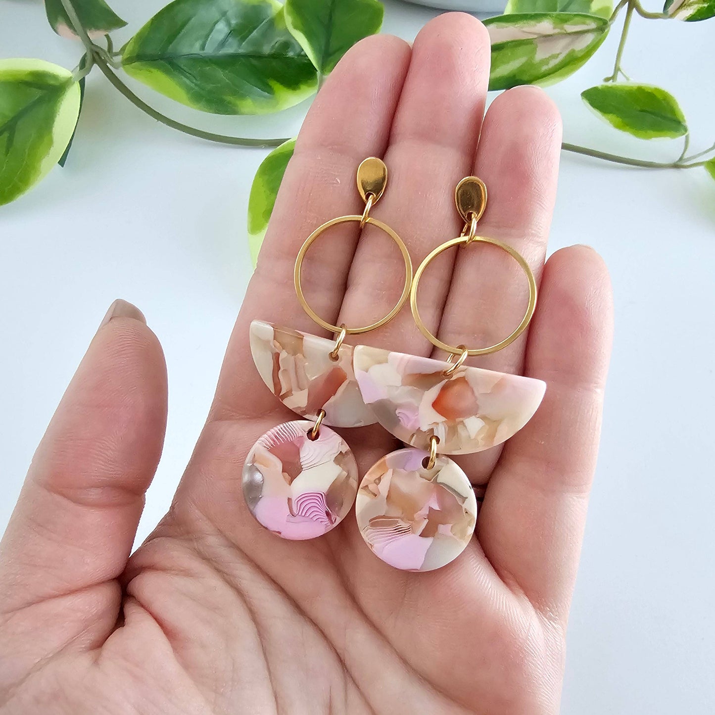 Spiffy & Splendid - Wren Earrings - Peachy Pink // Jewelry, Gifts