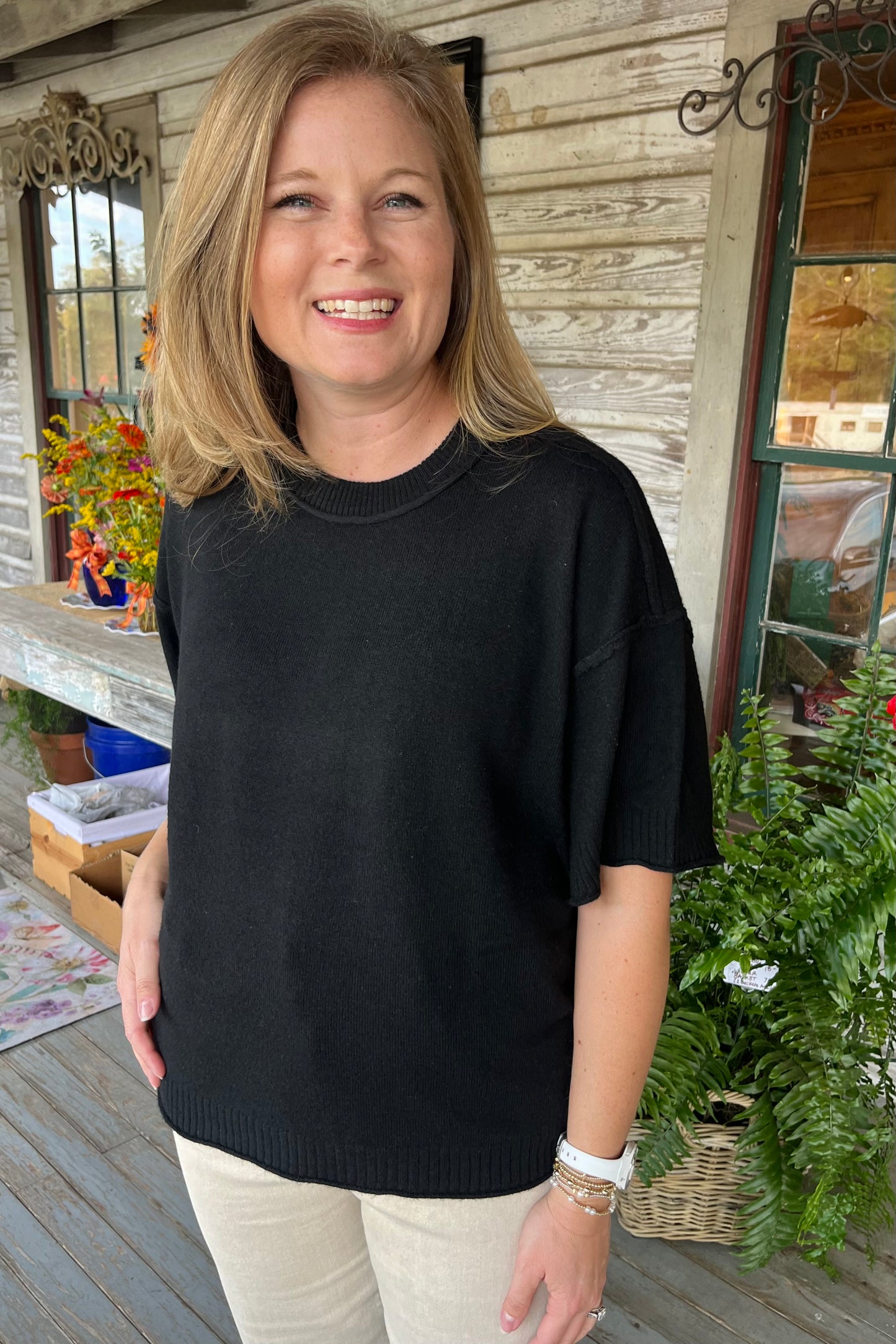 Callah Knit Top | Black