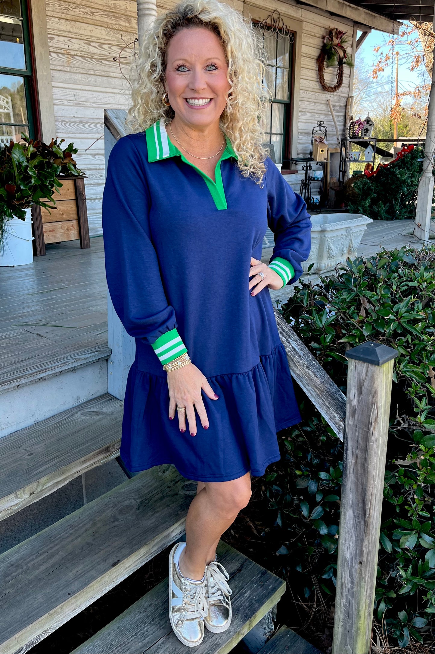 SALE Mary Square Allison Dress | Navy