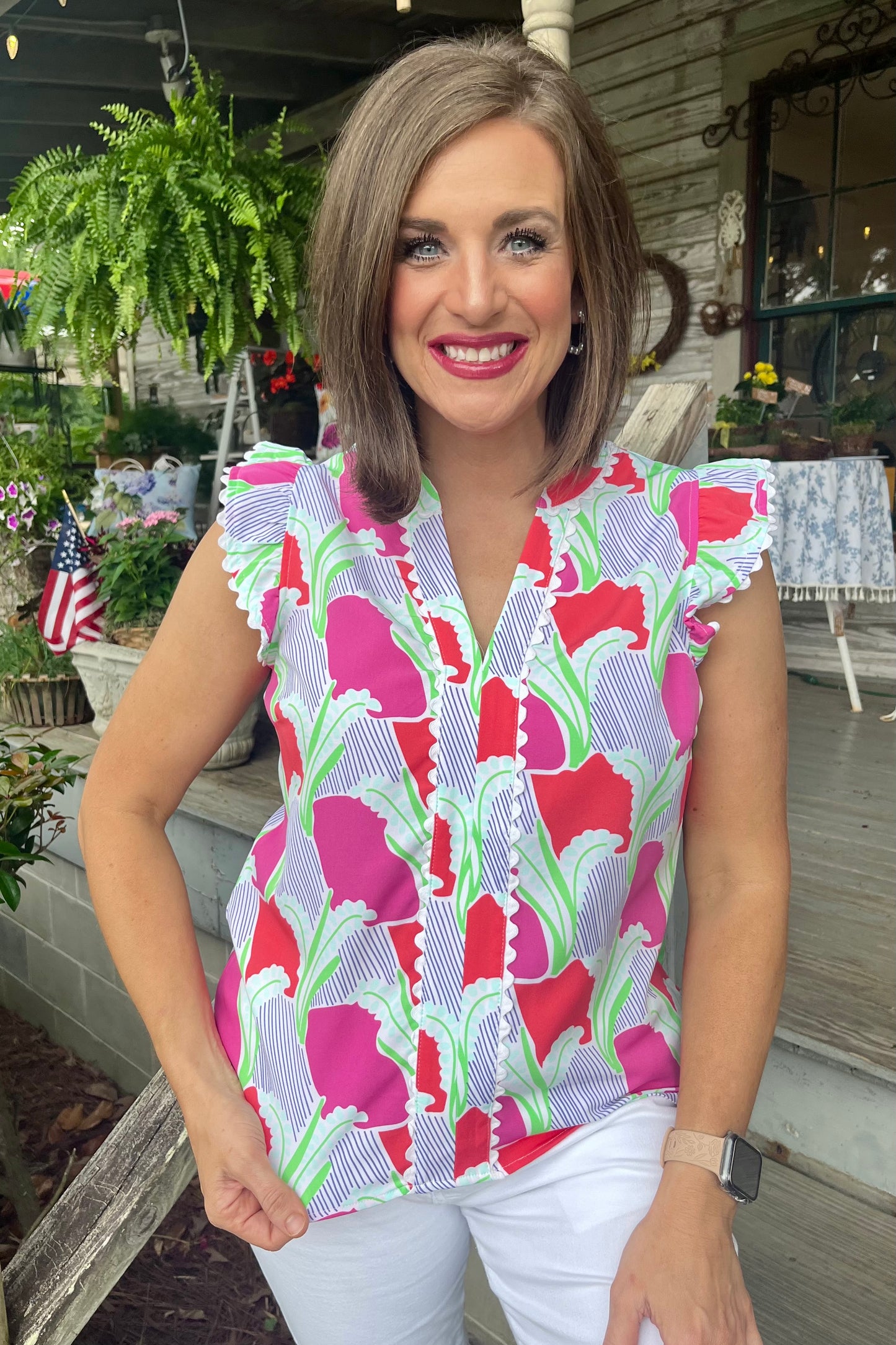 Mary Square Kira Color Me Sweet Coral Top