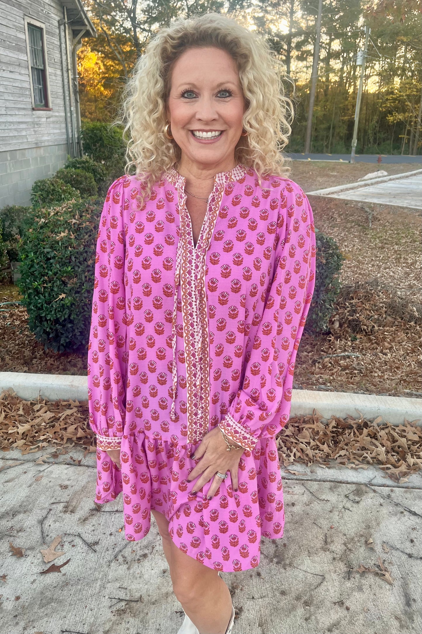 Mary Square Natasha Floral Foulard Dress