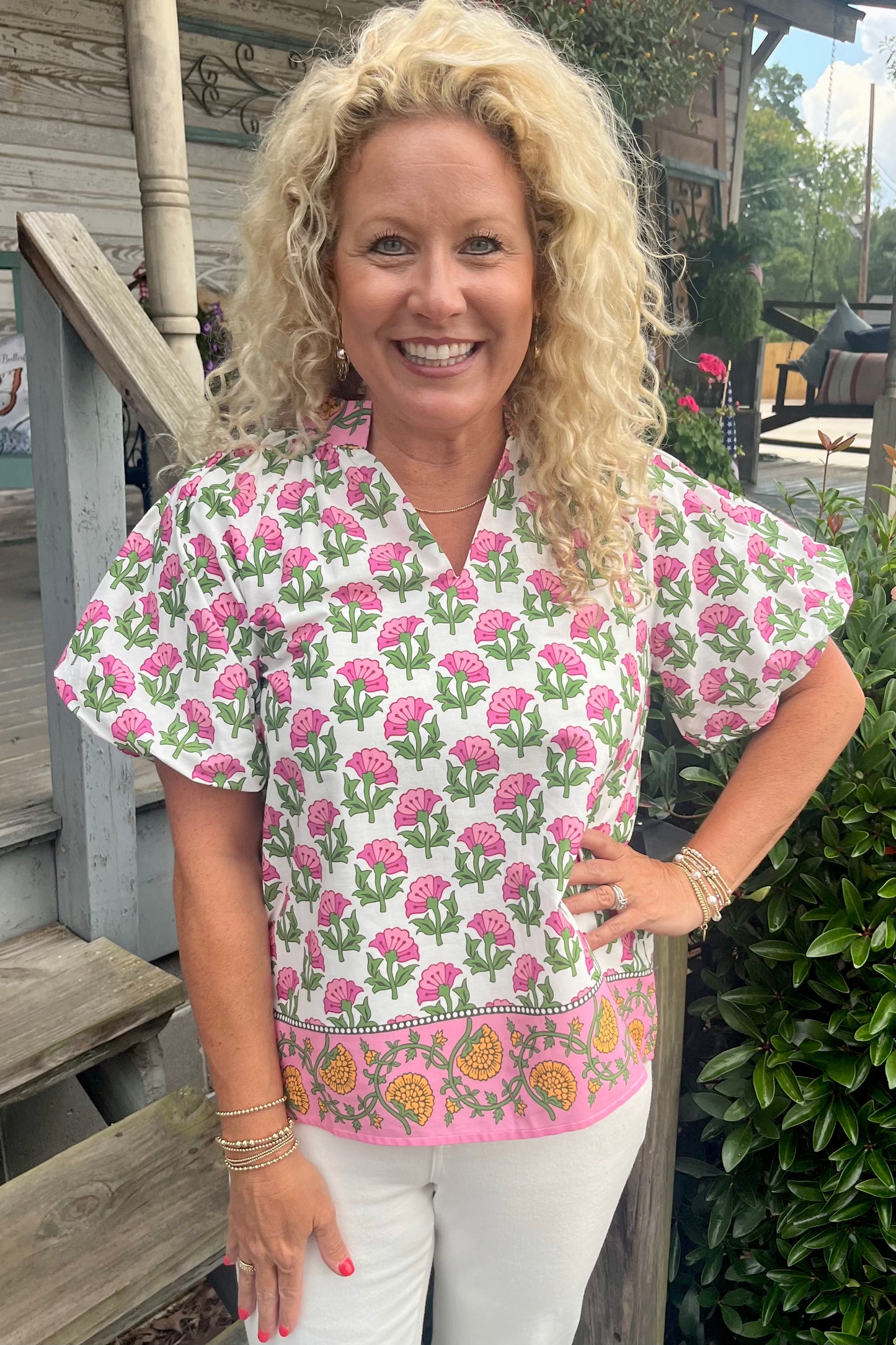 Mira Floral Print Top