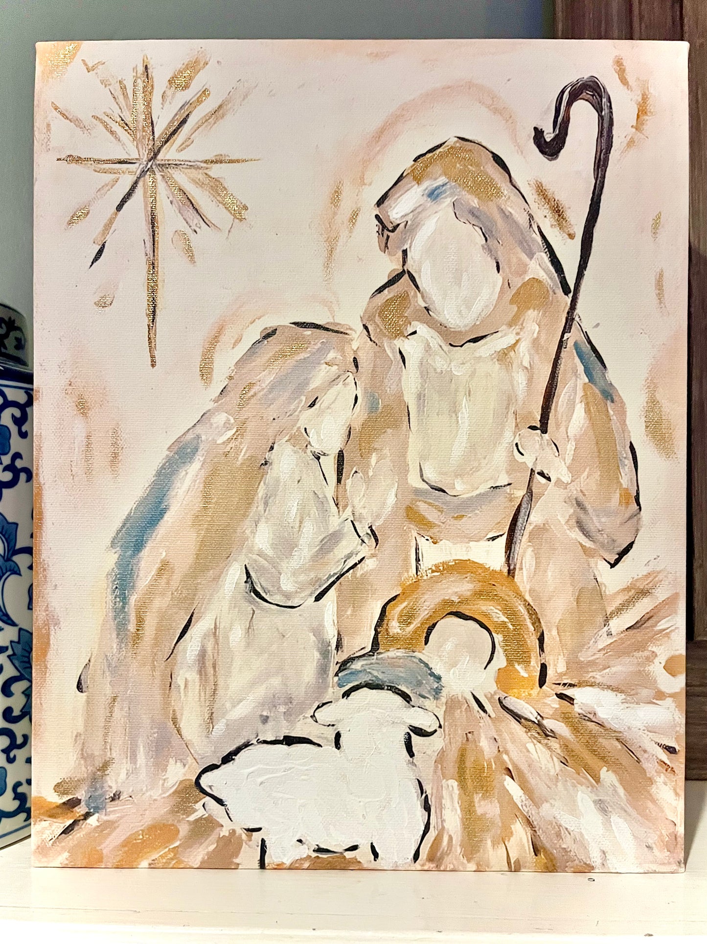 Neutral Nativity Canvas