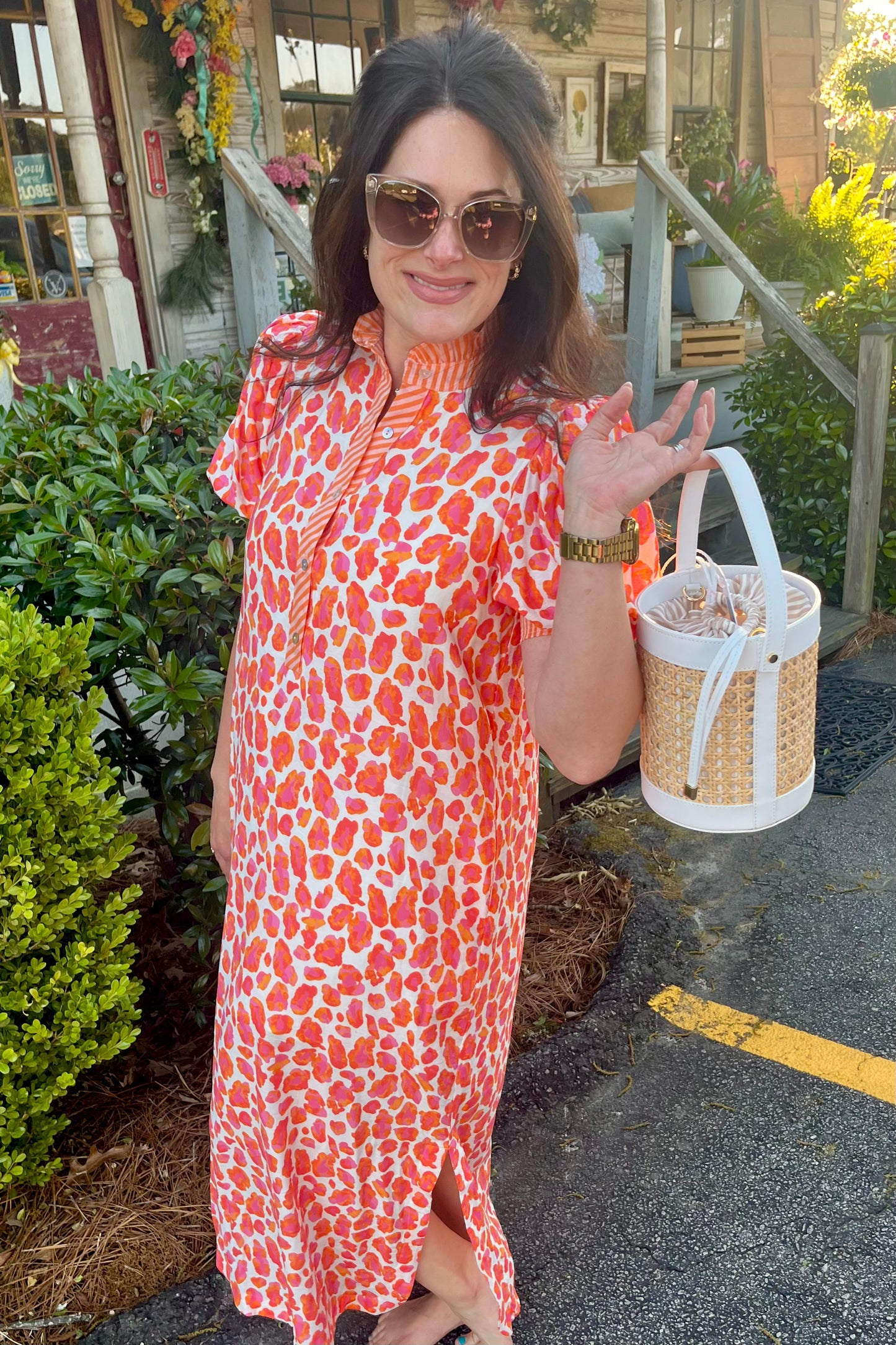 Leopard Midi Dress | Warm