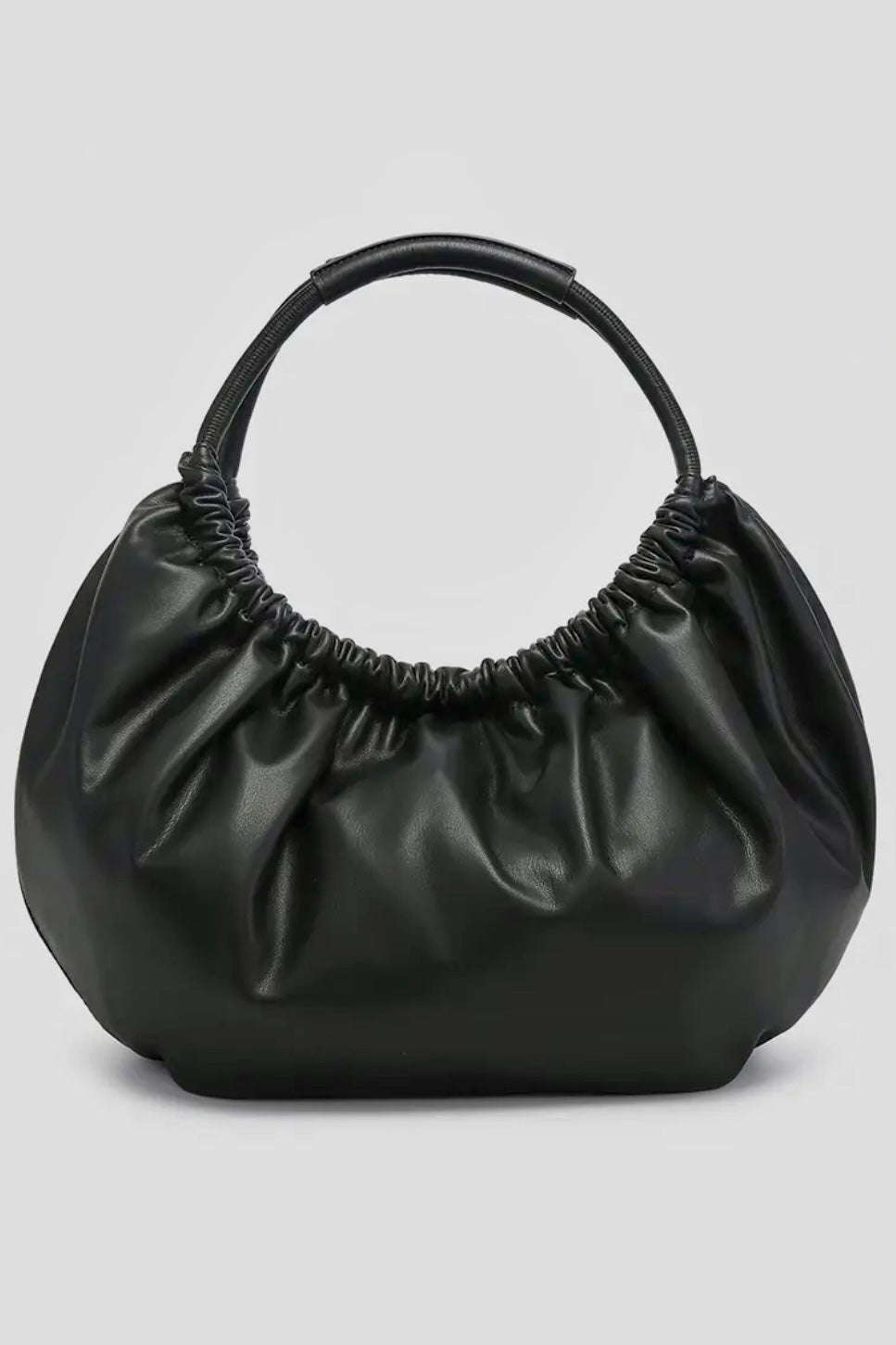 Lena Ruched Shoulder Bag | Black