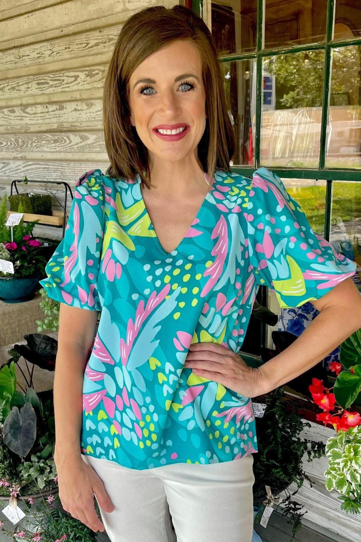 SALE Kenzie Top | Aloha Green