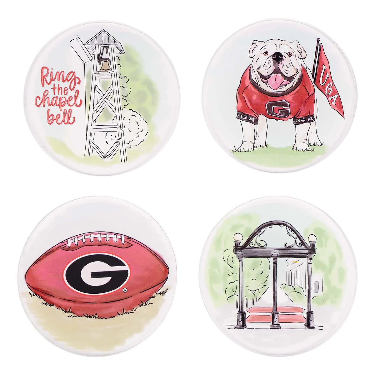 Glory Haus UGA Acrylic Coasters (Set of 4)