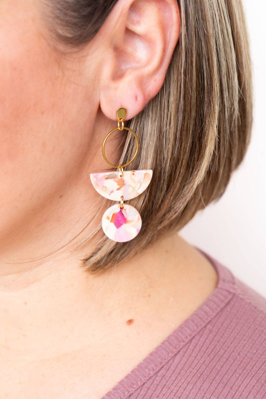 Spiffy & Splendid - Wren Earrings - Peachy Pink // Jewelry, Gifts