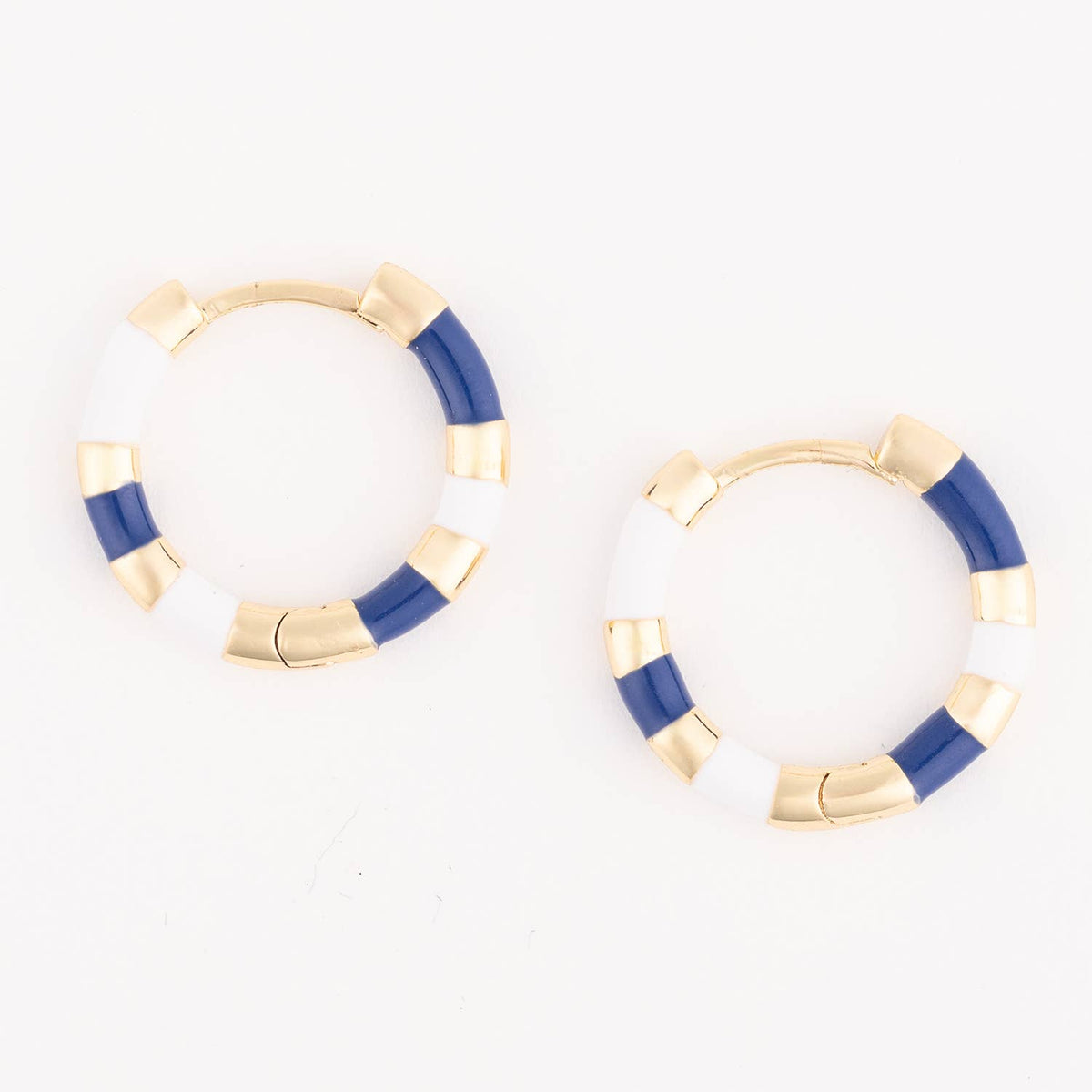 Michelle McDowell - Earrings Reya Navy/White