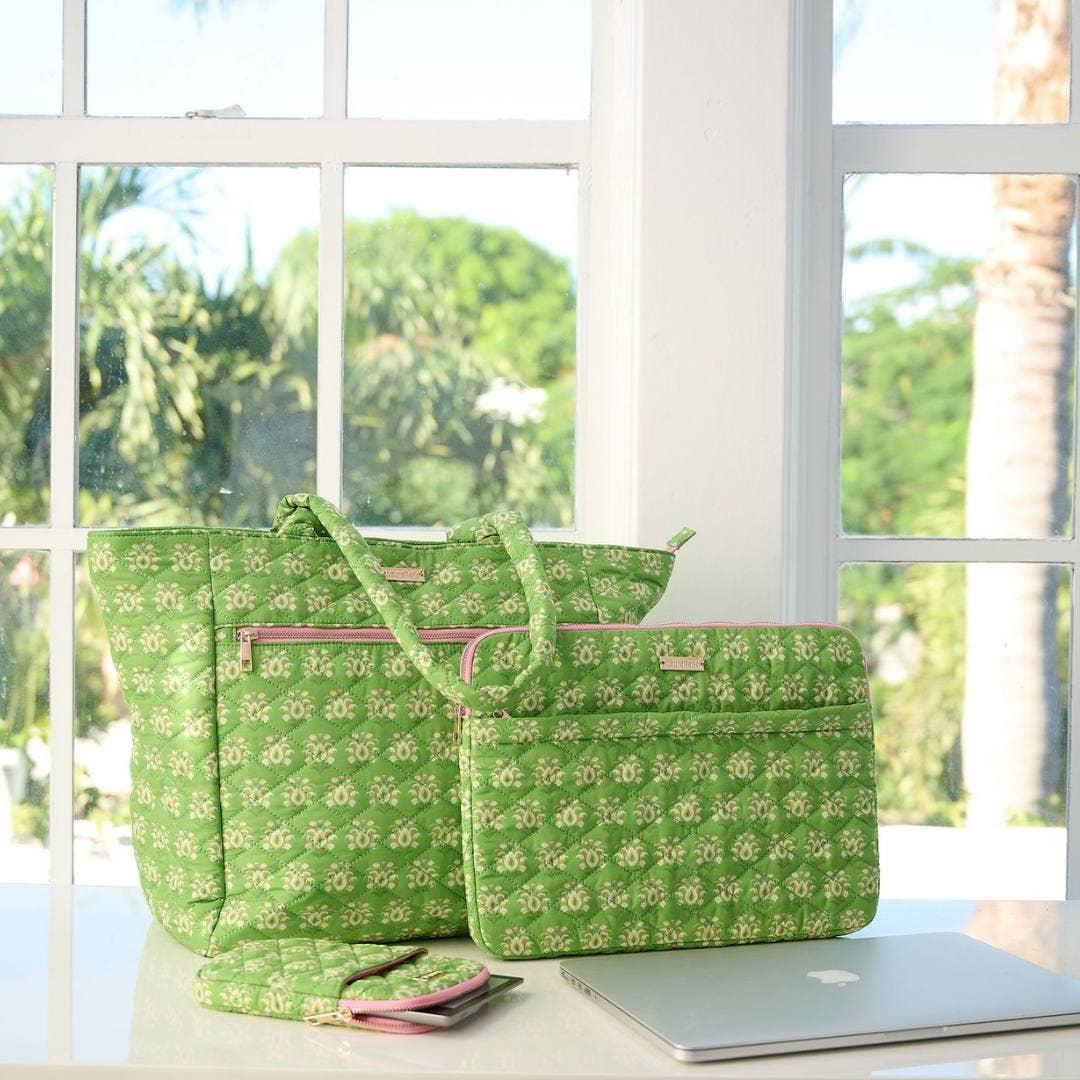 Laura Park Designs - Rosemary Meadow Quilted Laptop Case