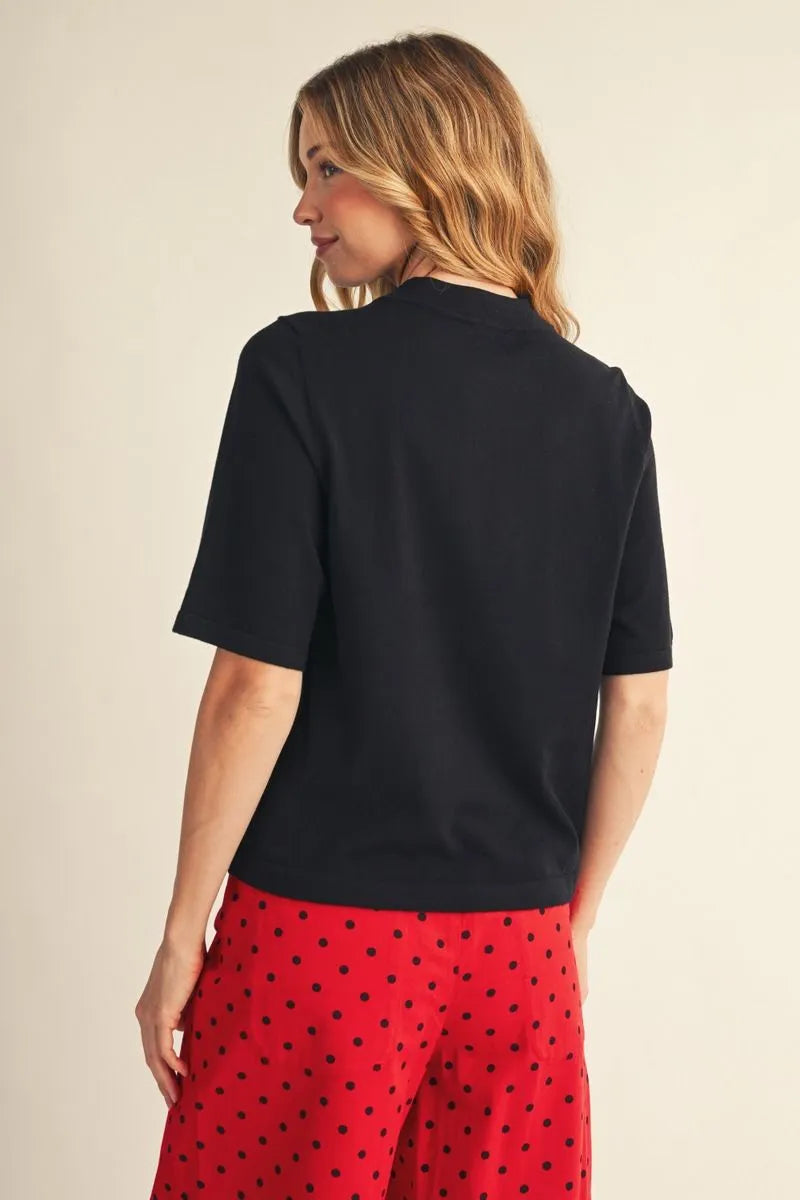 Signature Knit Top | Black