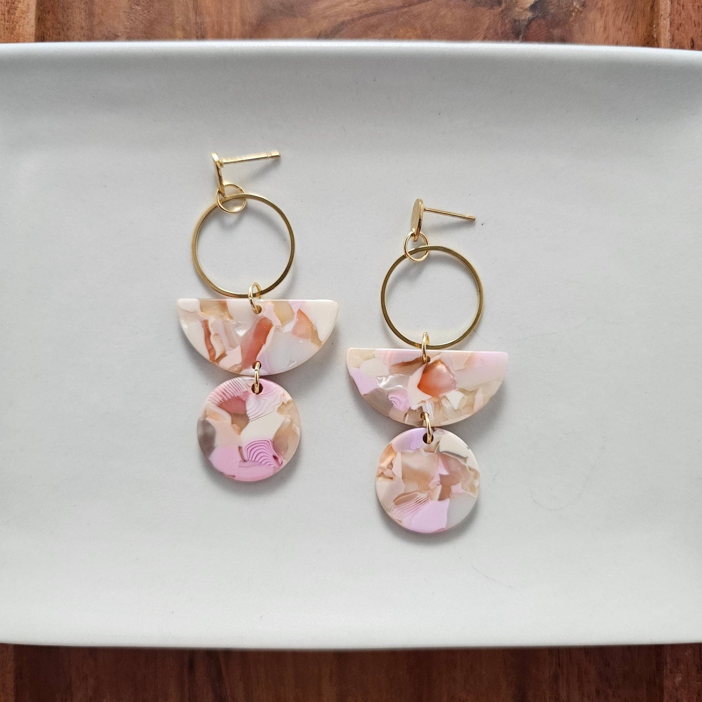Spiffy & Splendid - Wren Earrings - Peachy Pink // Jewelry, Gifts
