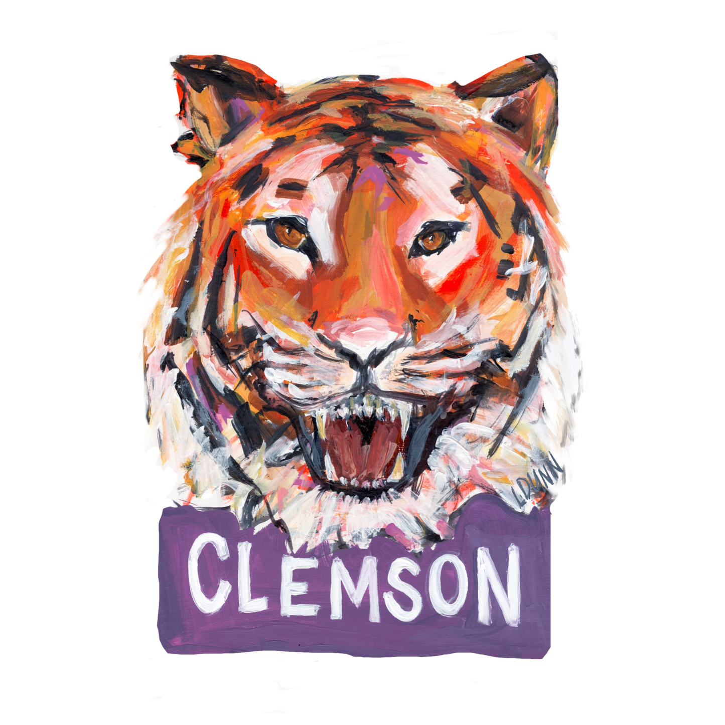 Lauren Dunn - CLEMSON TIGER ACRYLIC : Bitty