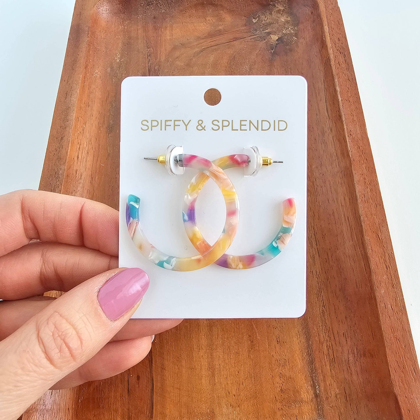 Spiffy & Splendid - Camy Hoops - Mosaic // Summer Spring Jewelry Earrings