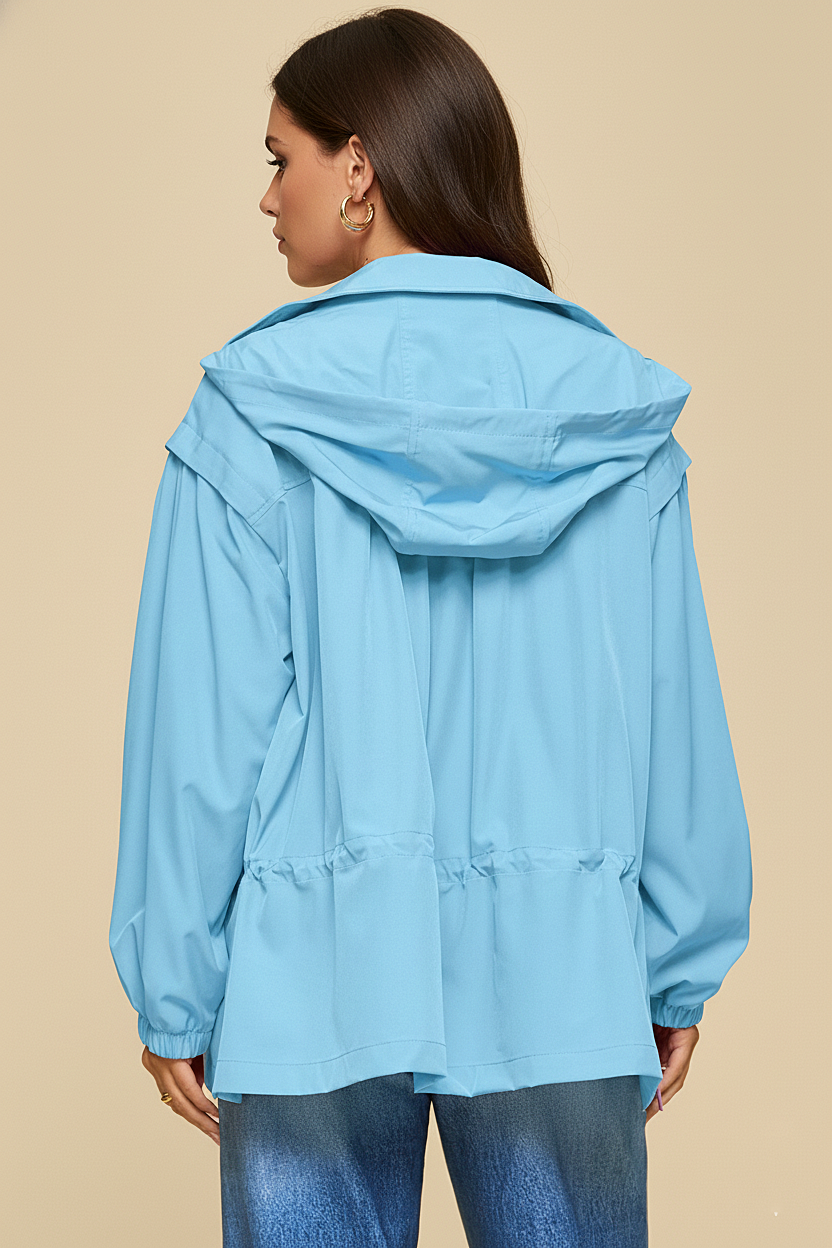 Lightweight Jacket w/ Hoodie | AQUA