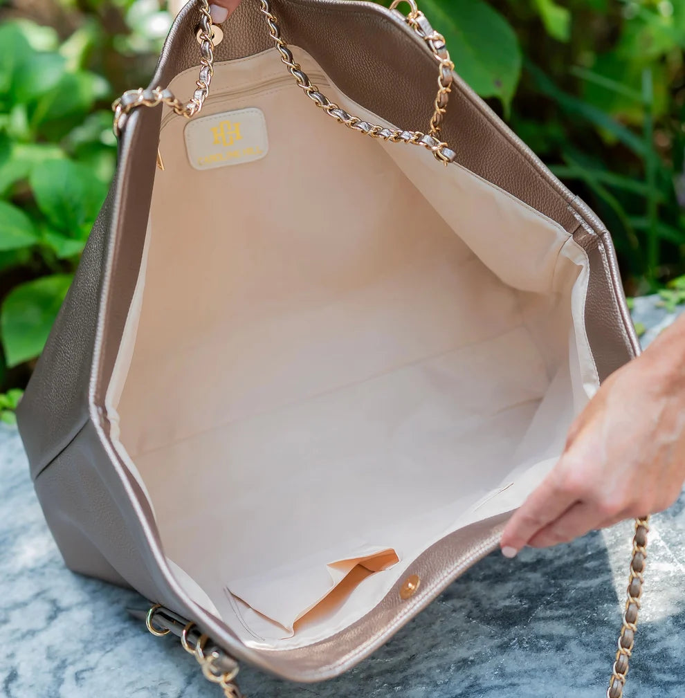 Caroline Hill Harlow Tote in Bronze