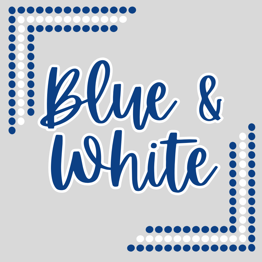 Blue and White