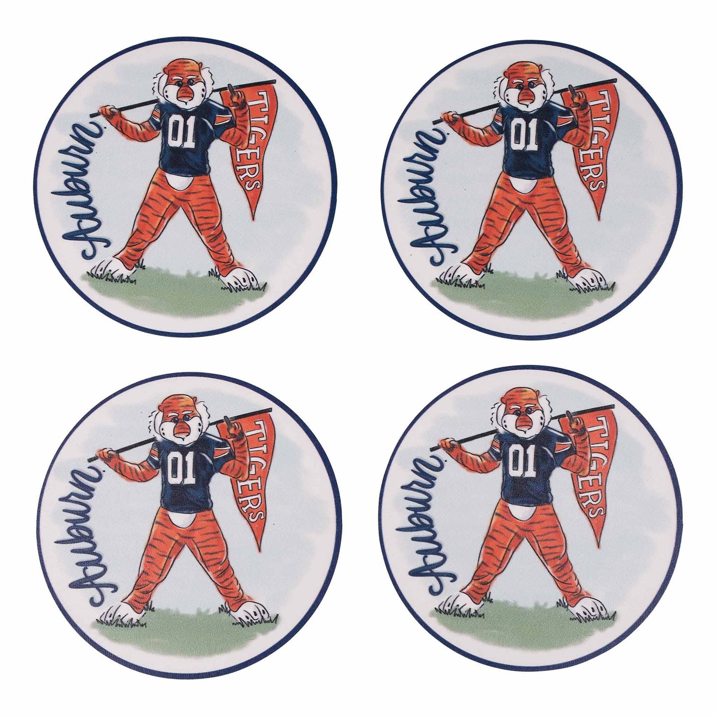 Glory Haus - Auburn Mascot Coaster Set/4