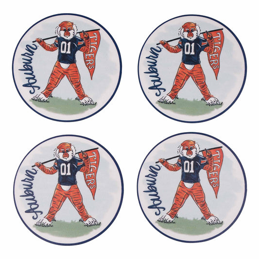 Glory Haus - Auburn Mascot Set of 4 Coasters