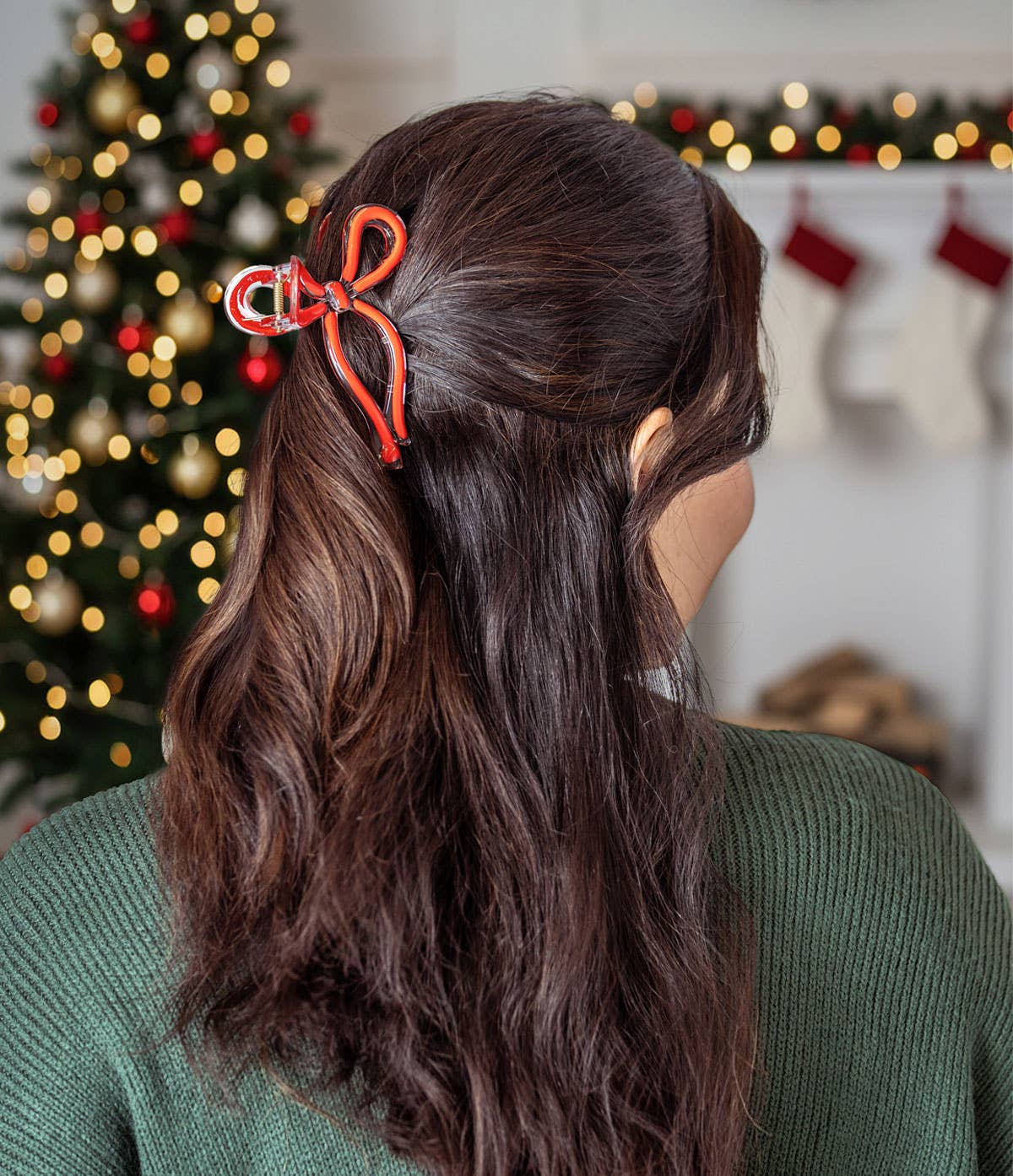 DM Merchandising - Crush Christmas Bow What Fun Claw Clip