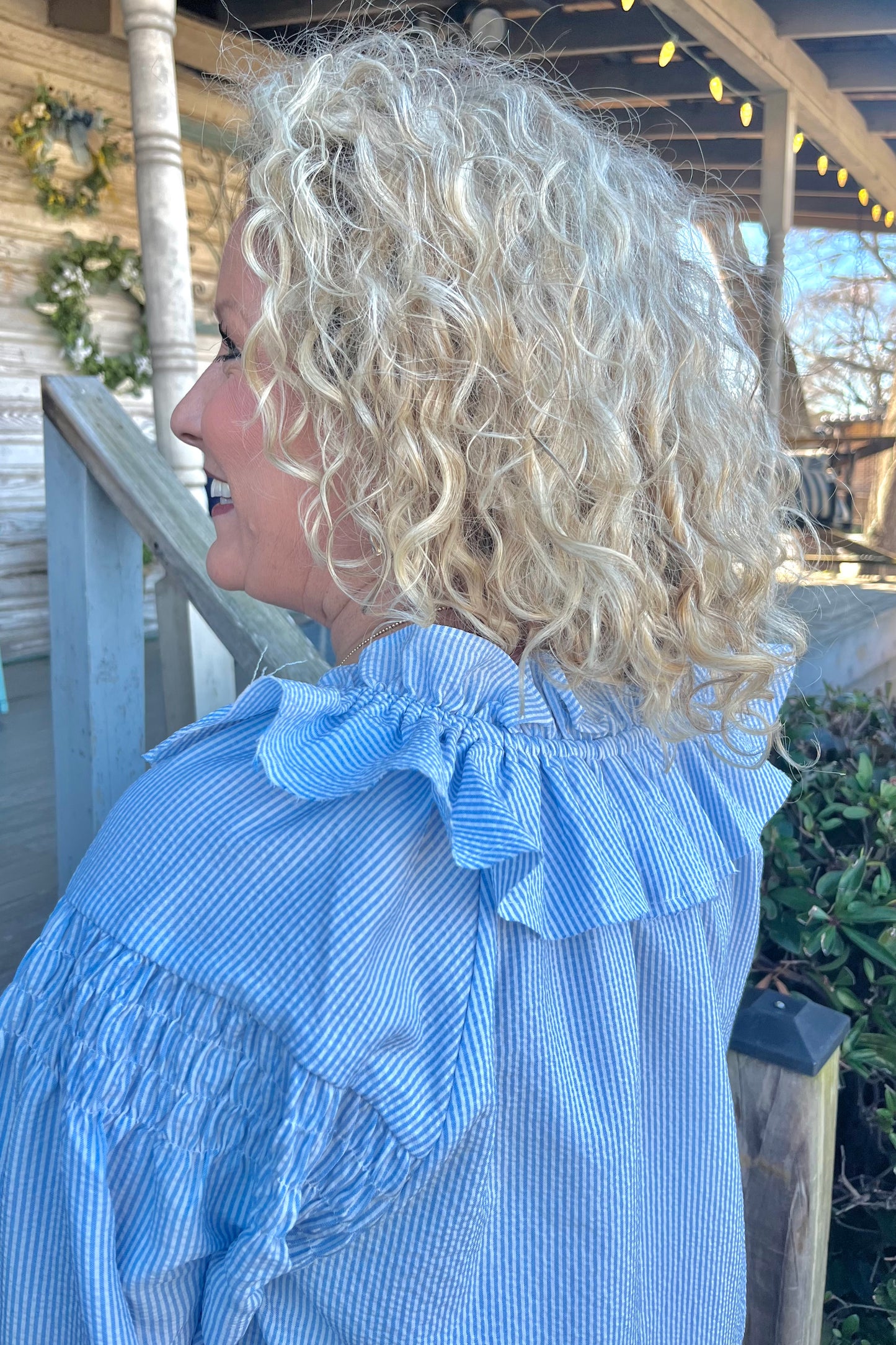 Caroline Seersucker Top