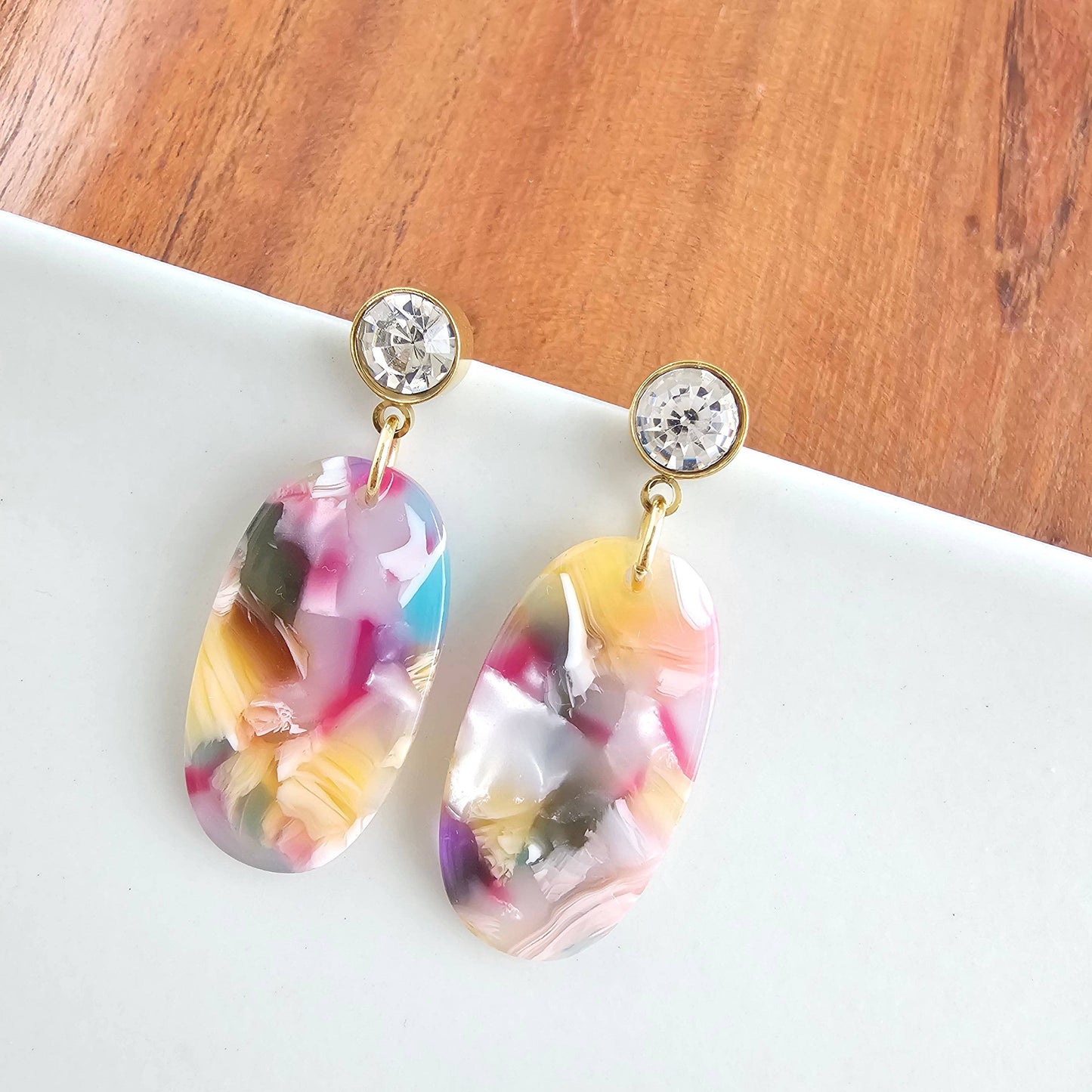 Spiffy & Splendid - Lucy Earrings - Mosaic // Summer Spring Jewelry