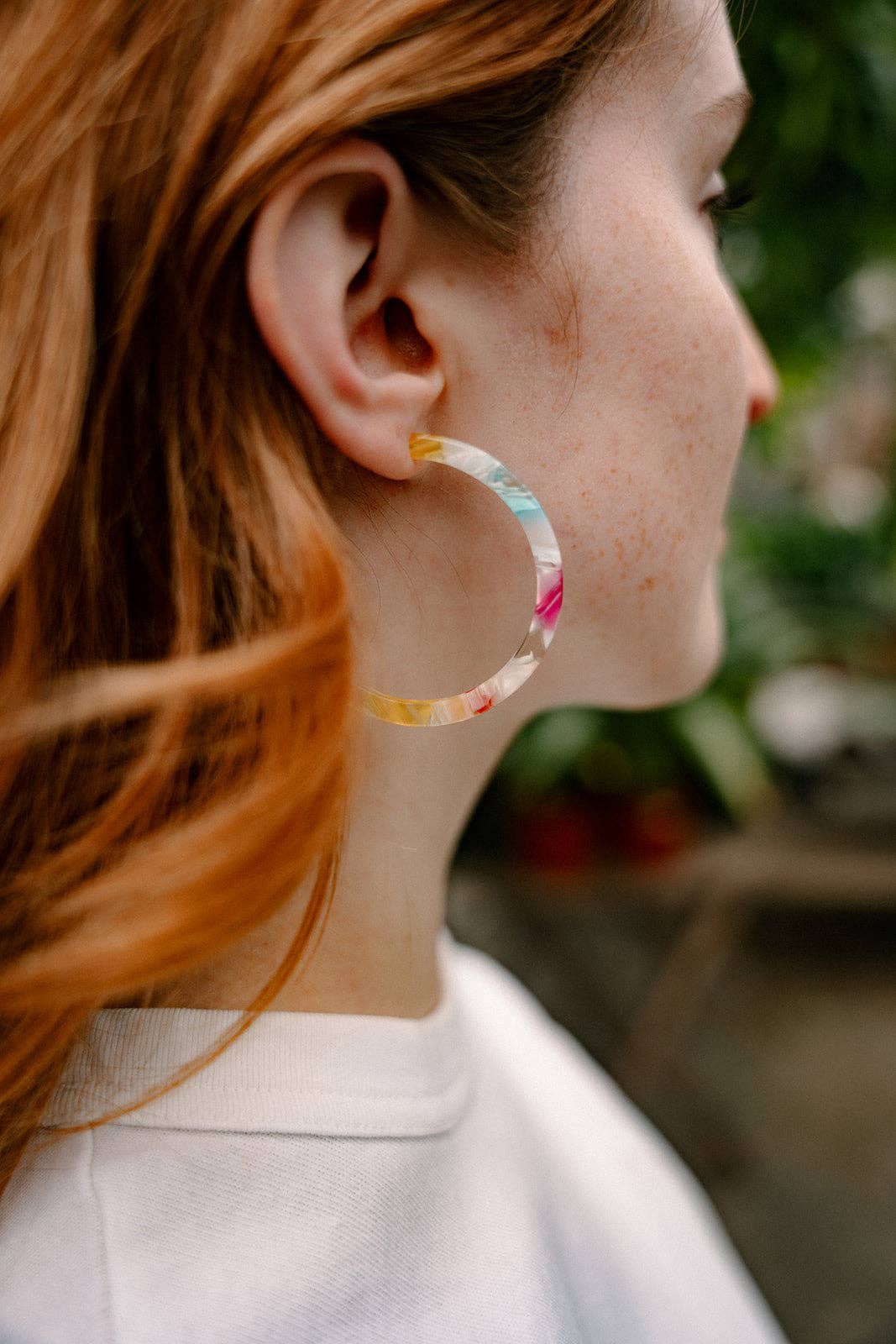Spiffy & Splendid - Cameron Hoops - Technicolor // Summer Spring Earrings