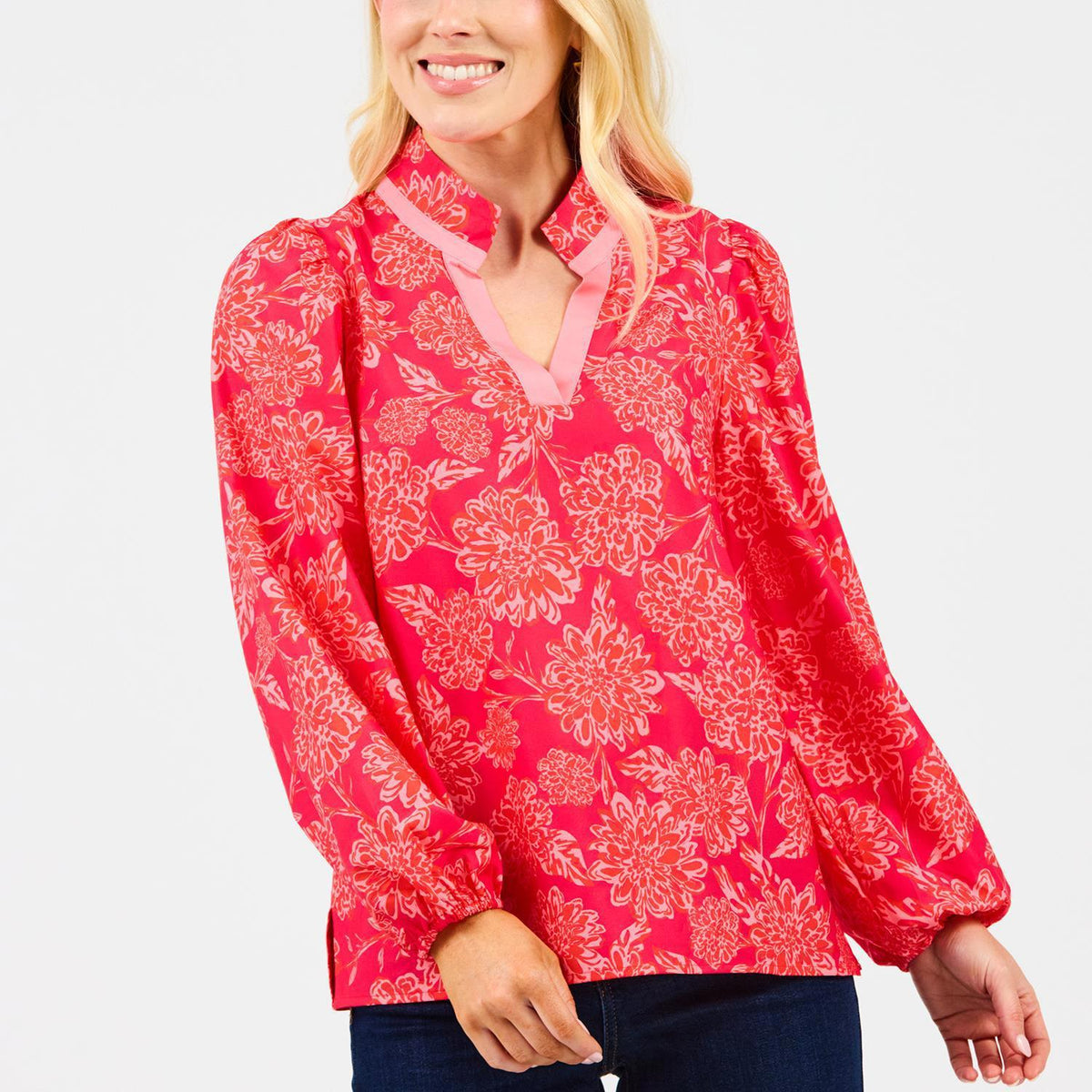 Top Kayla Drift Blooms- Pink PK S-L