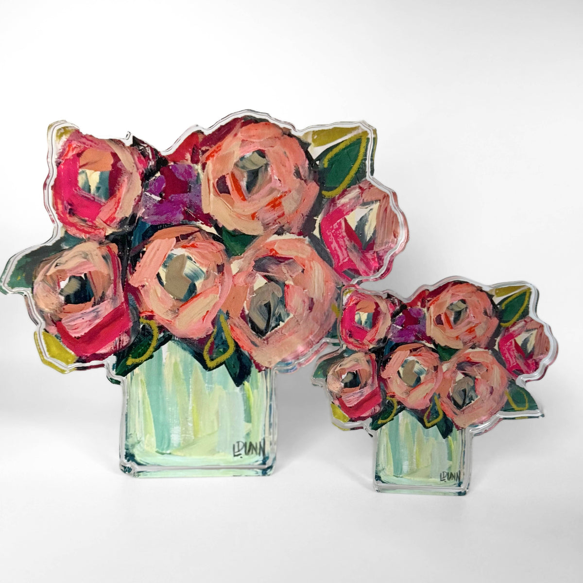 Lauren Dunn - Blush and Blue Acrylic Floral: Bitty