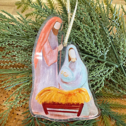 Laura Giles Art - Acrylic Holy Family Ornament