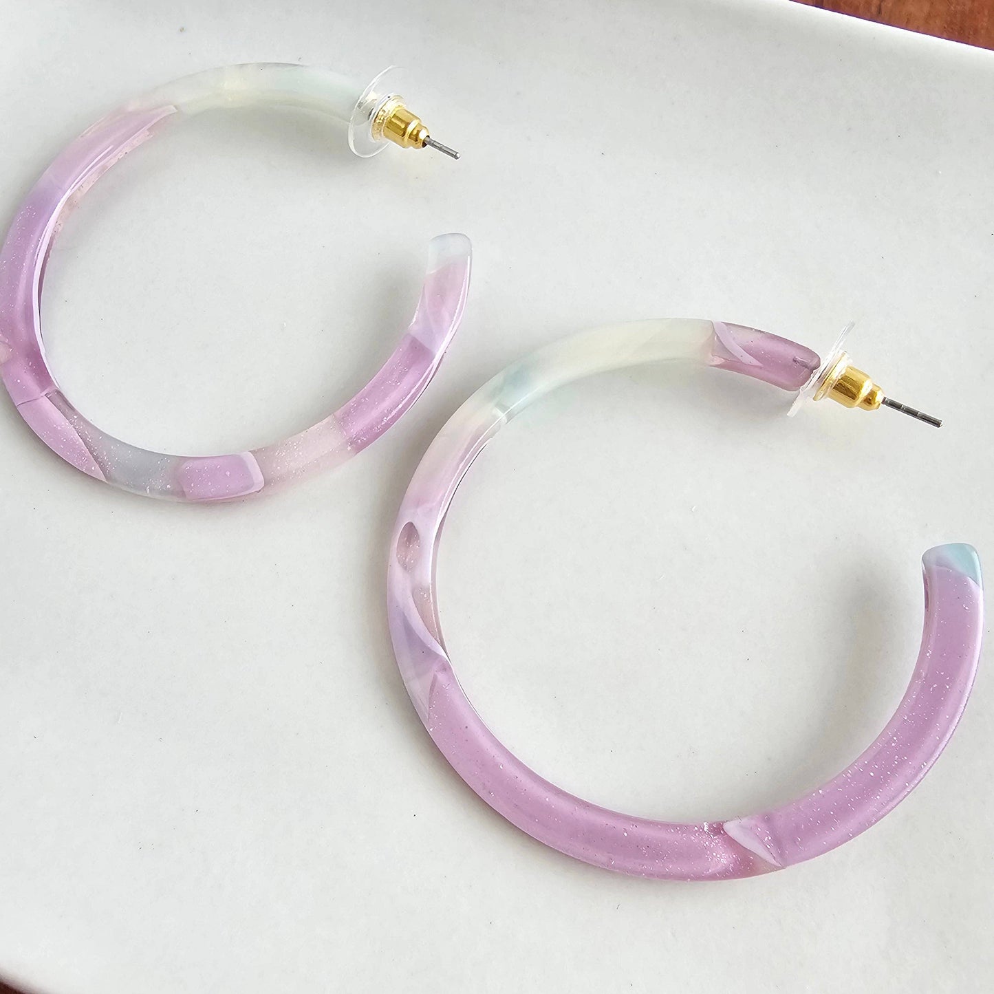 Spiffy & Splendid - Cameron Hoops - Lilac Quartz // Spring Jewelry, Earrings